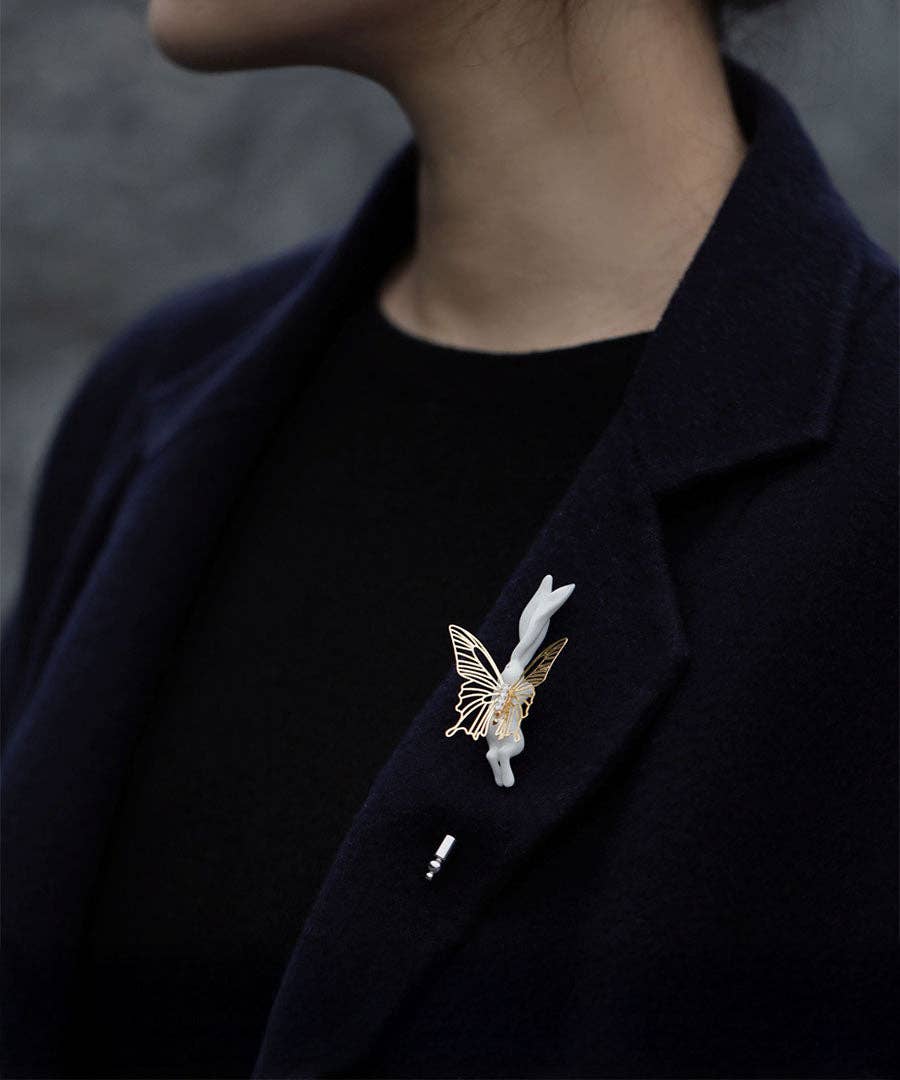 YIHE Ceramic Brooches "Rabbit"