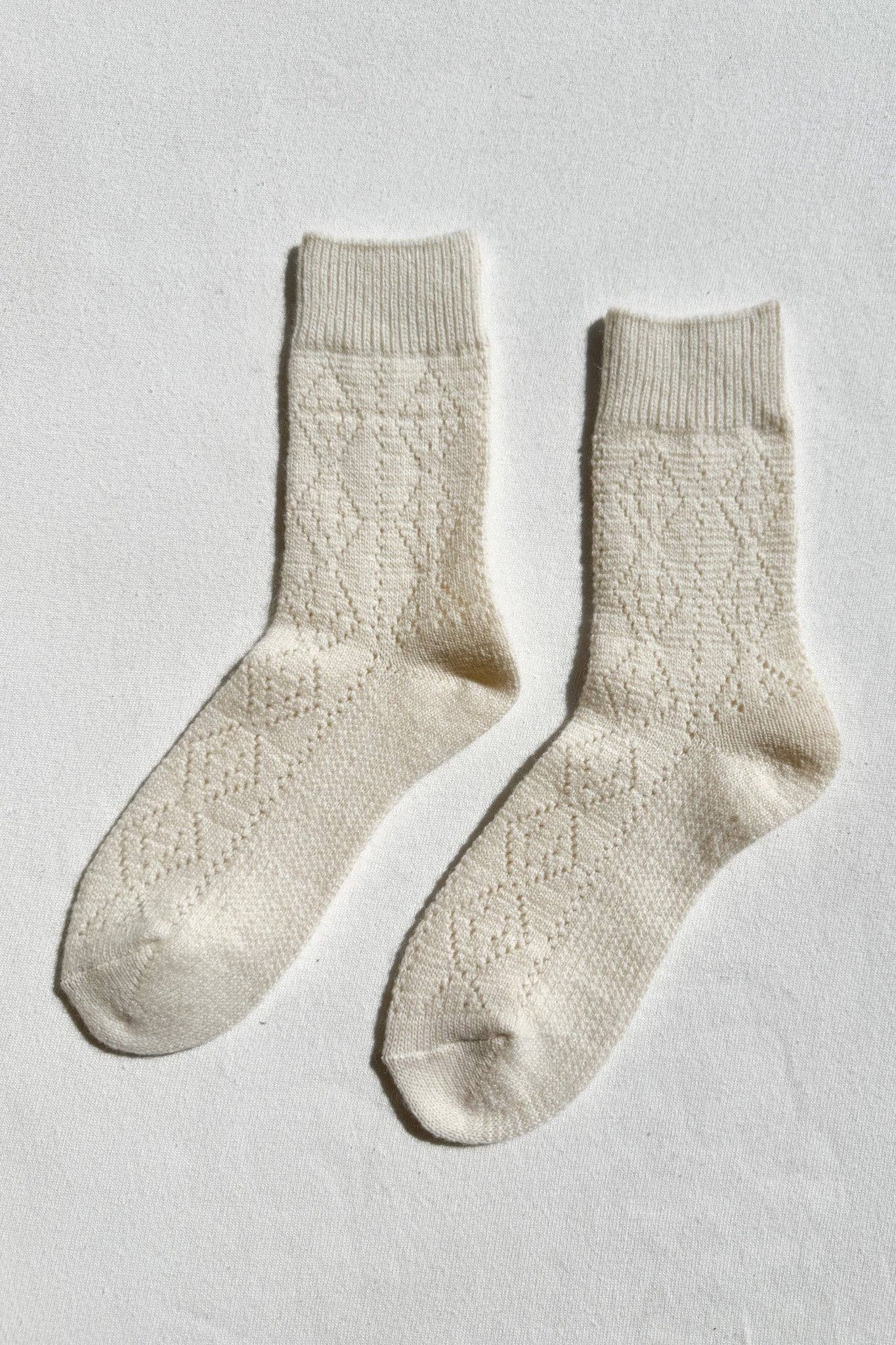 Cashmere Pointelle Socks