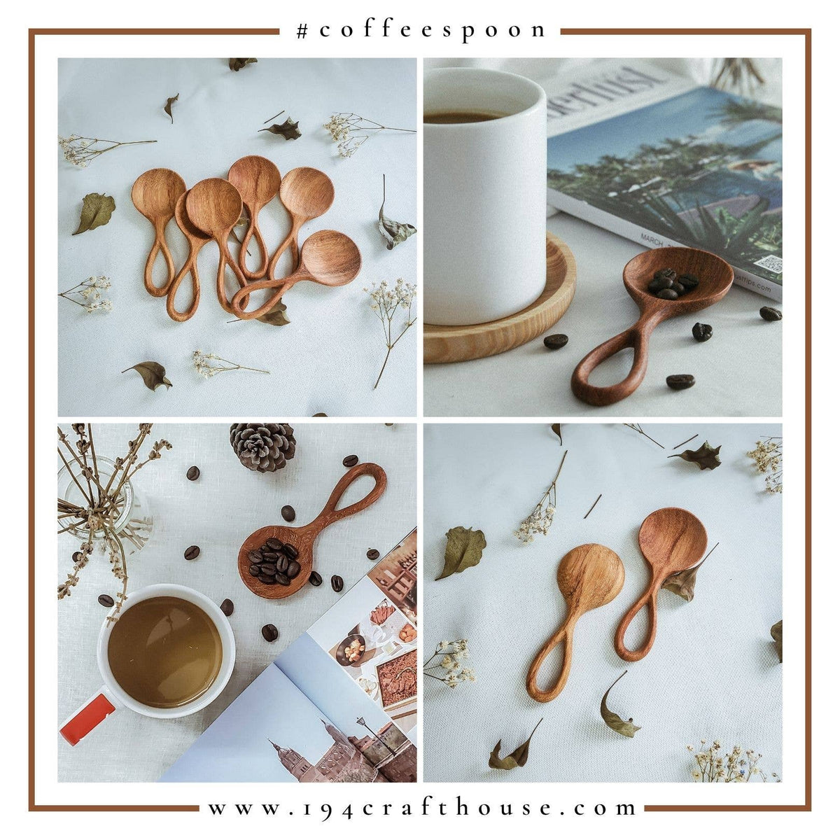 Handcarved Wooden Coffee Spoon