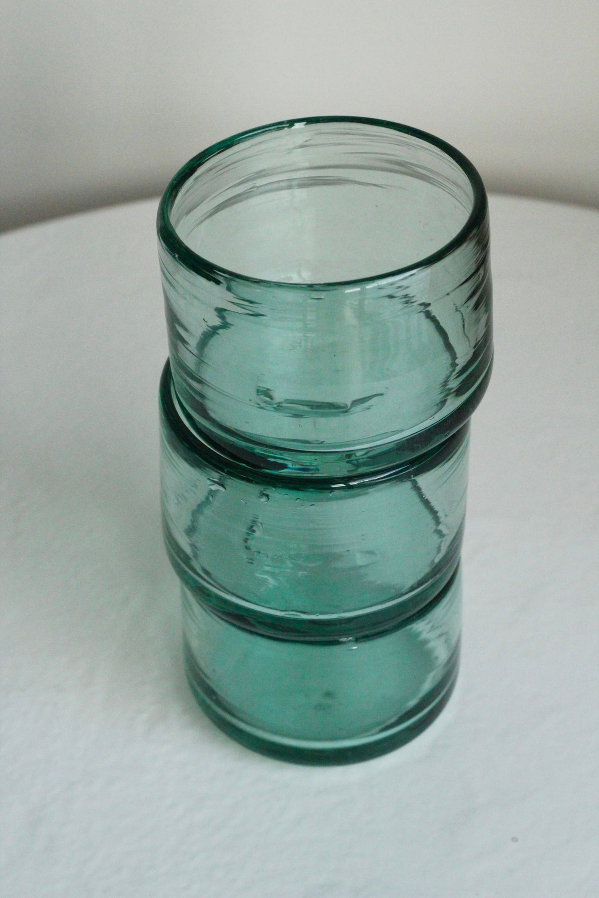 Short Tumbler - Handblown, Recycled Glass S/4