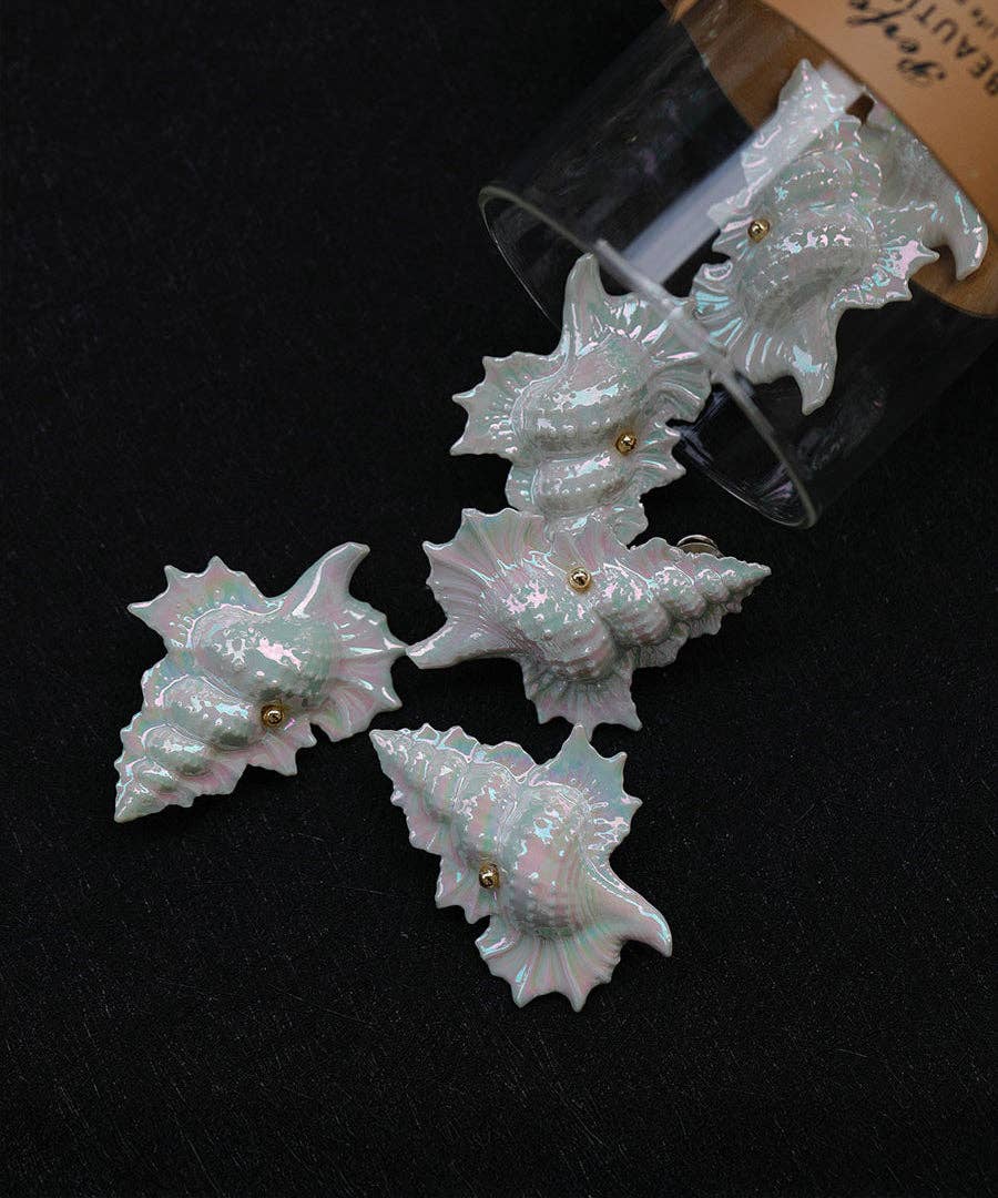 YIHE Ceramic Brooches "Conch"