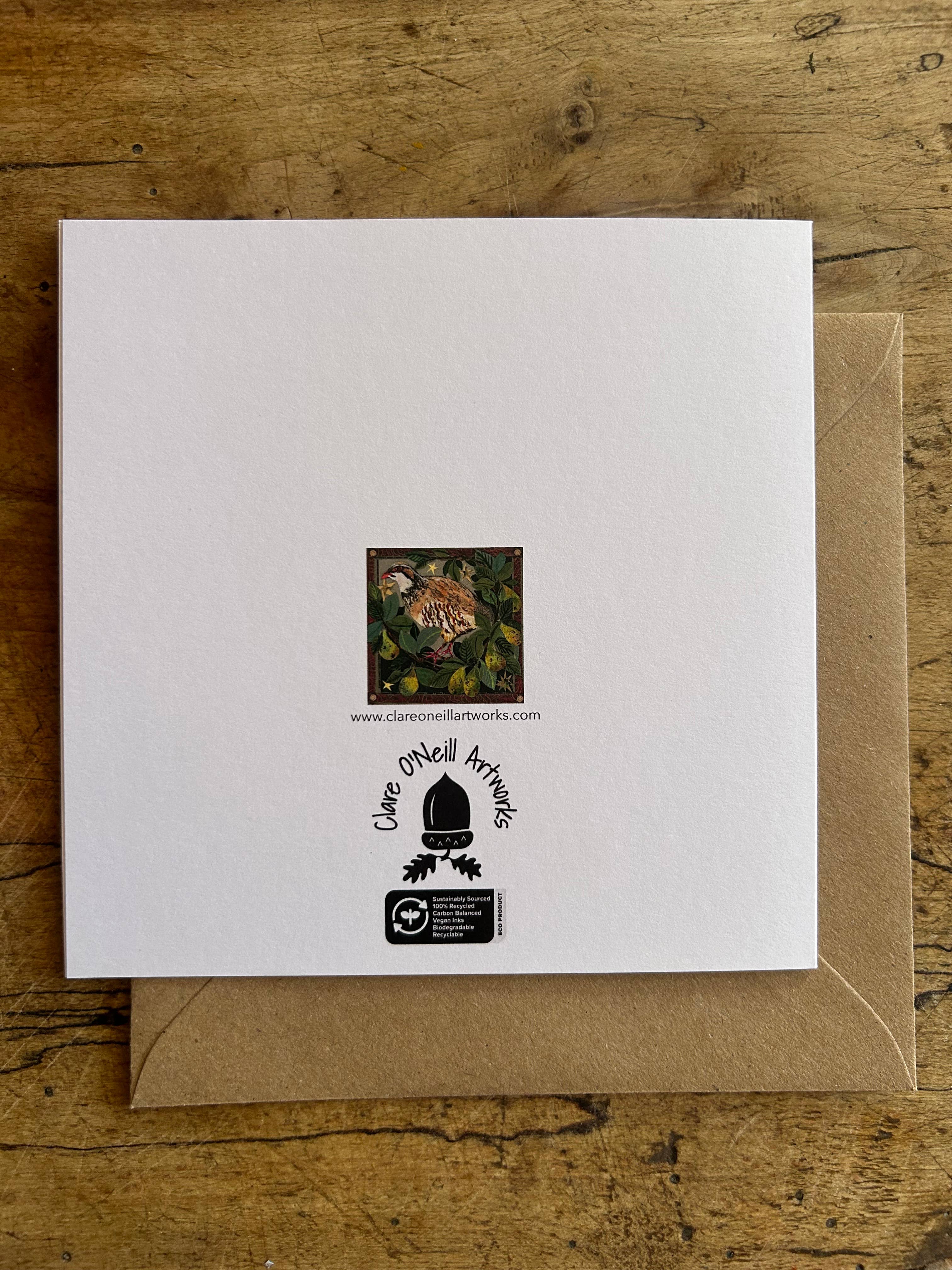 Partridge in the pear tree blank Greeting Card