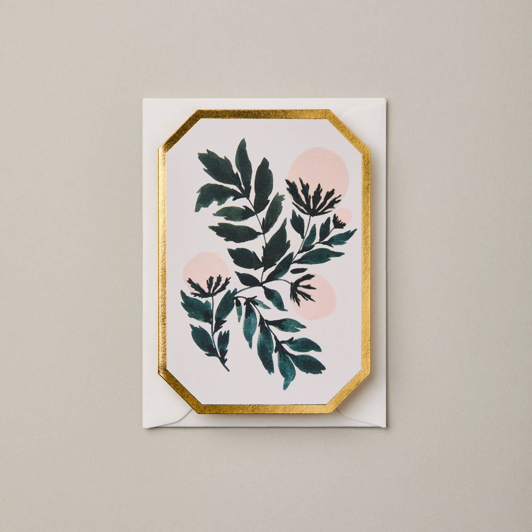 PEONIES BOTANICAL DIE CUT MINI CARD