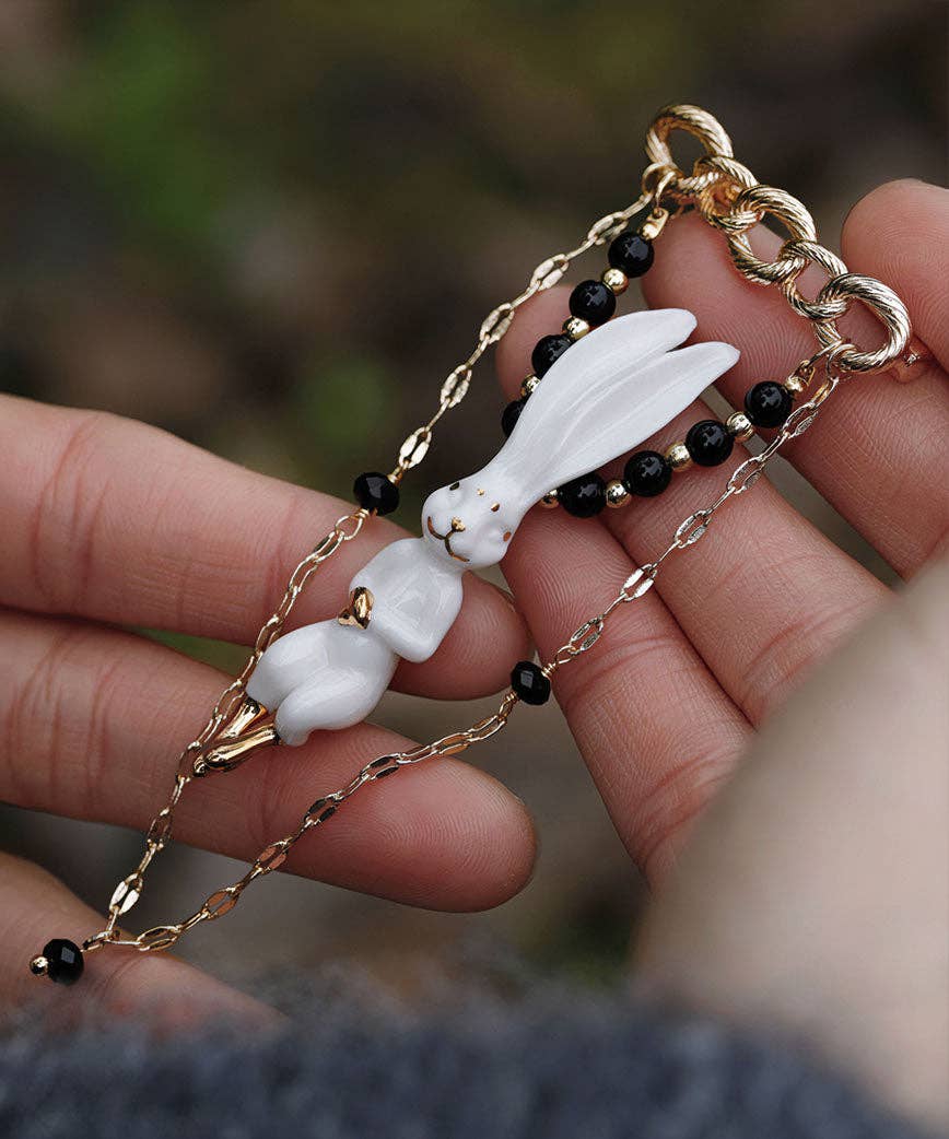 YIHE Ceramic Brooches "Rabbit"