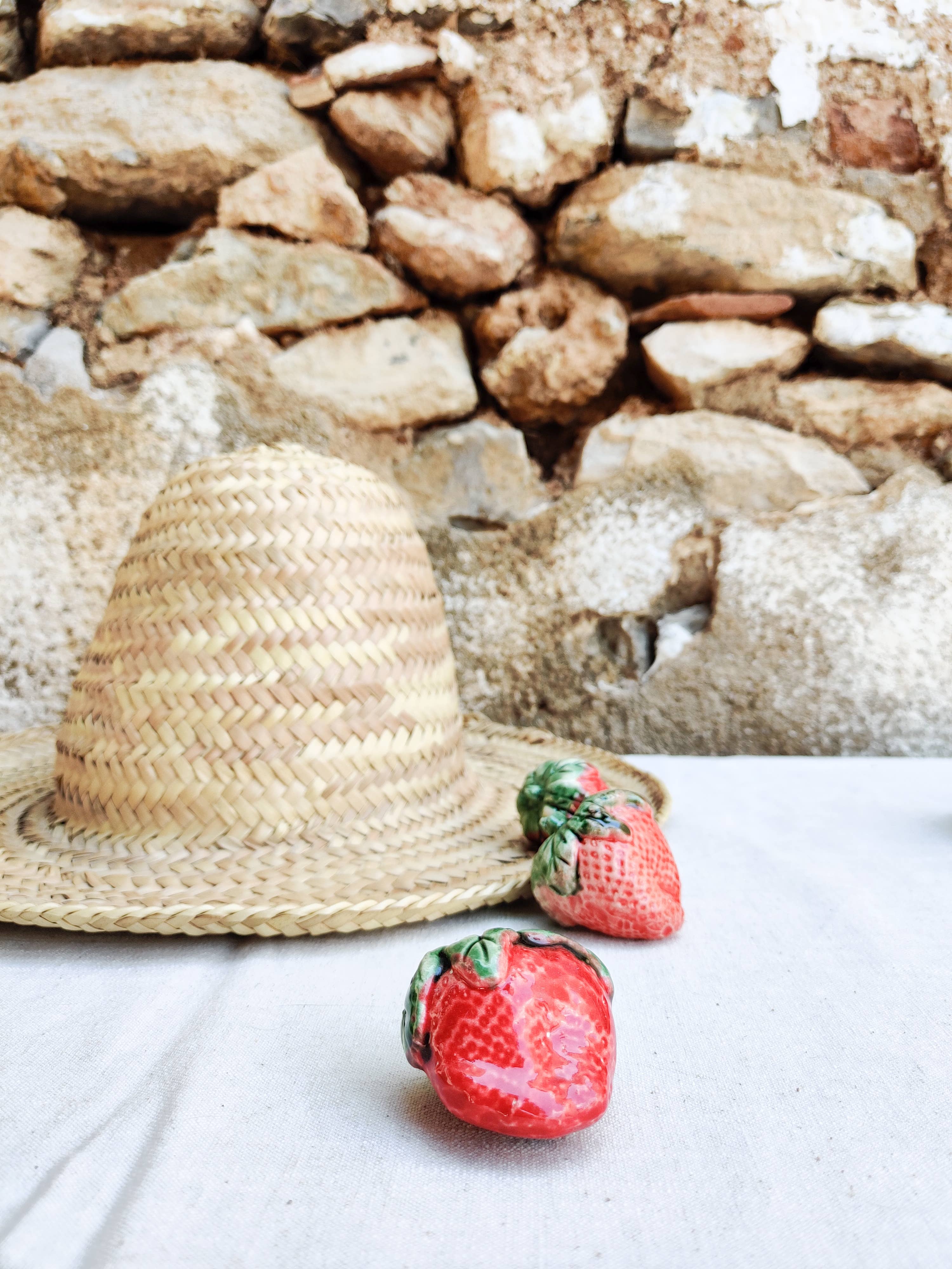 Ceramic strawberries