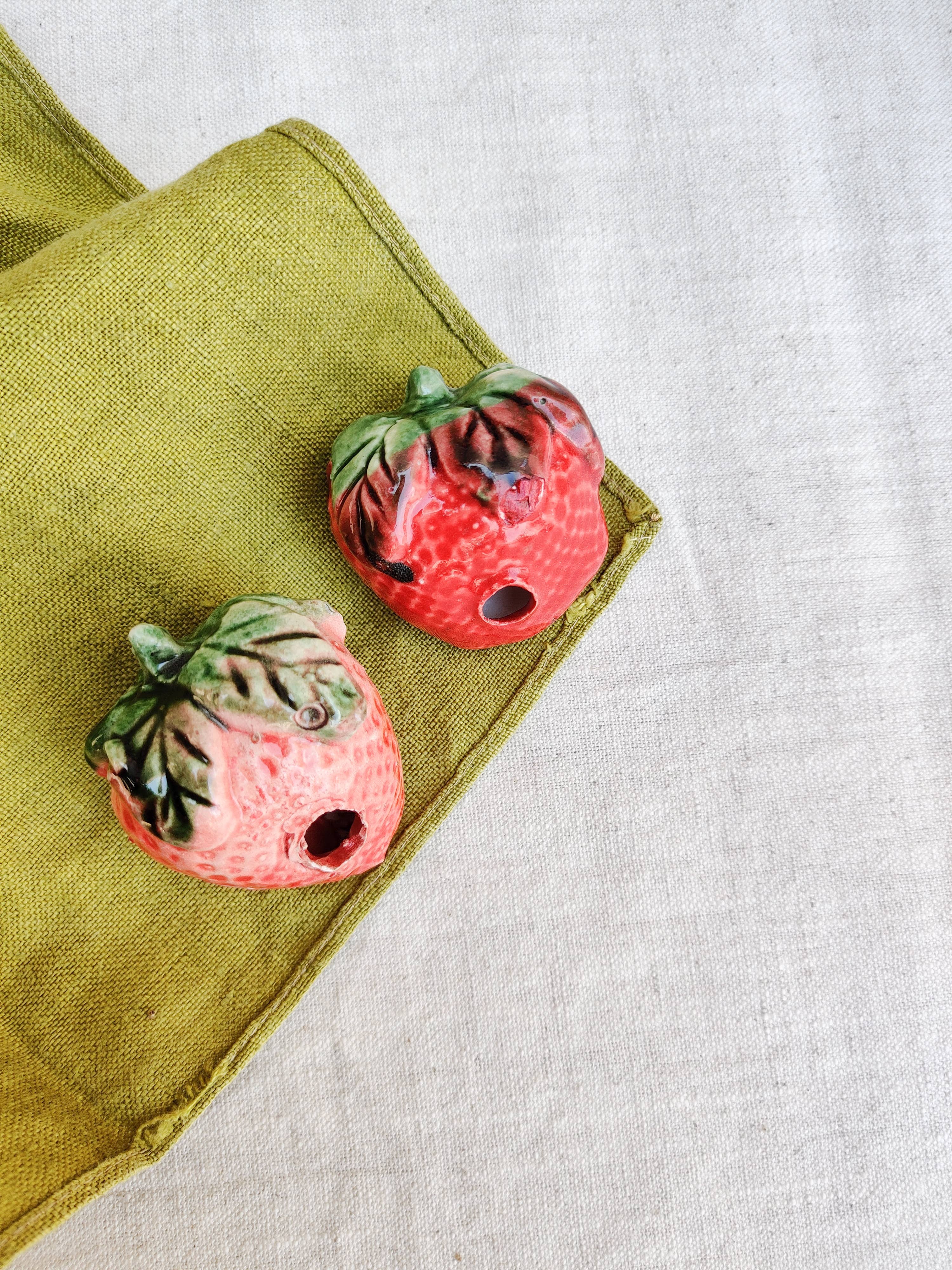 Ceramic strawberries