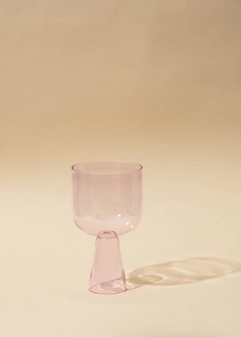 Aria Pink Glass Dessert Bowls - 3 x 5.75 Inches, 9.45 oz