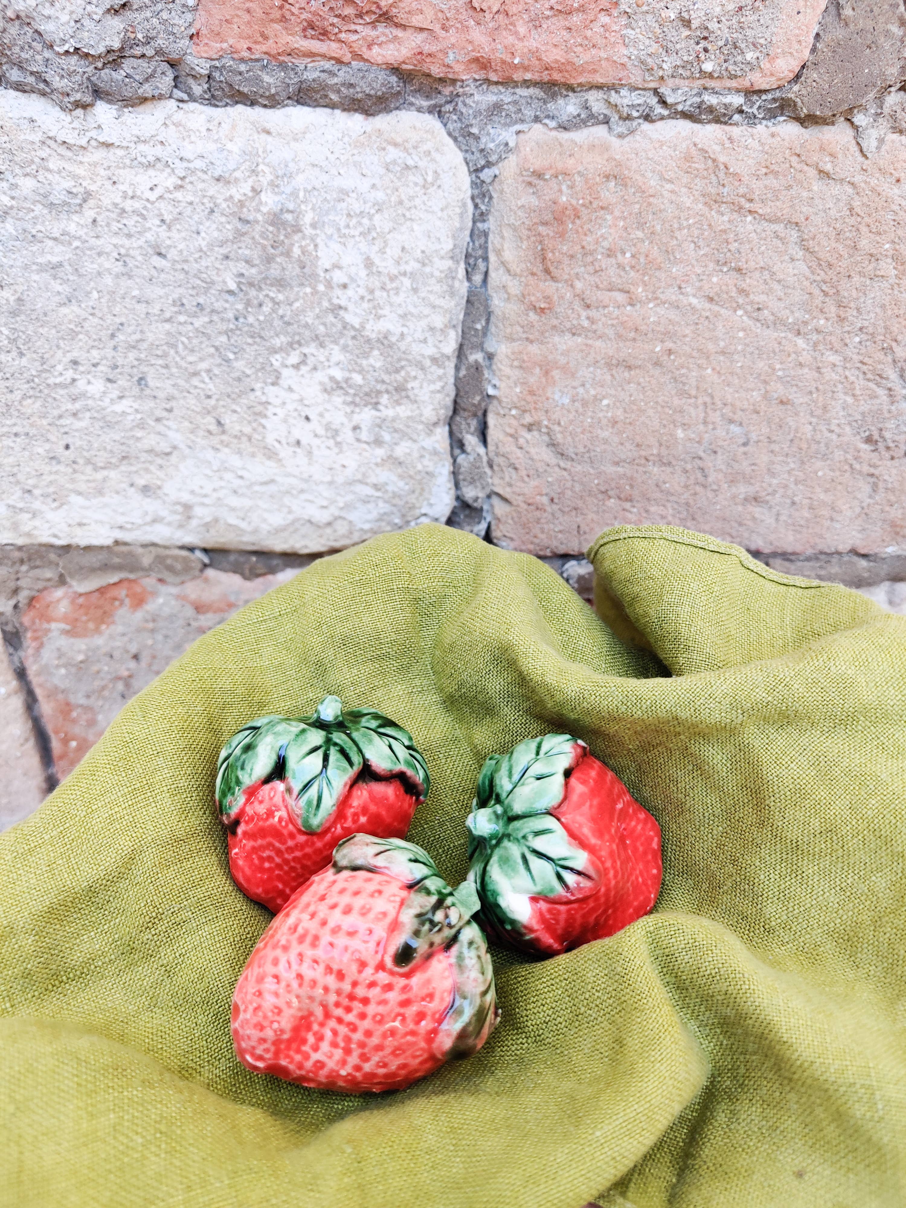 Ceramic strawberries
