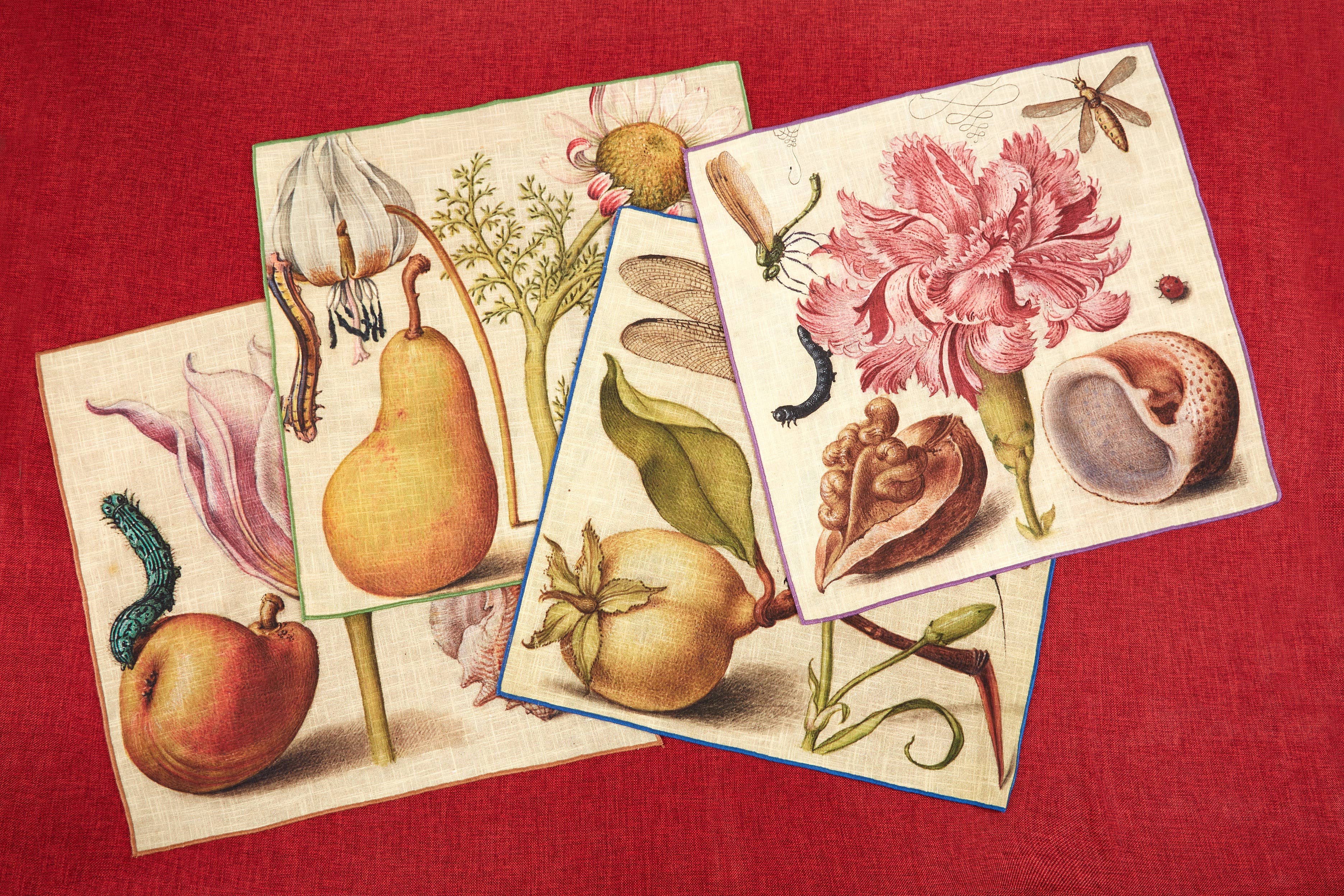 Botanical Dinner Napkins Set of Four