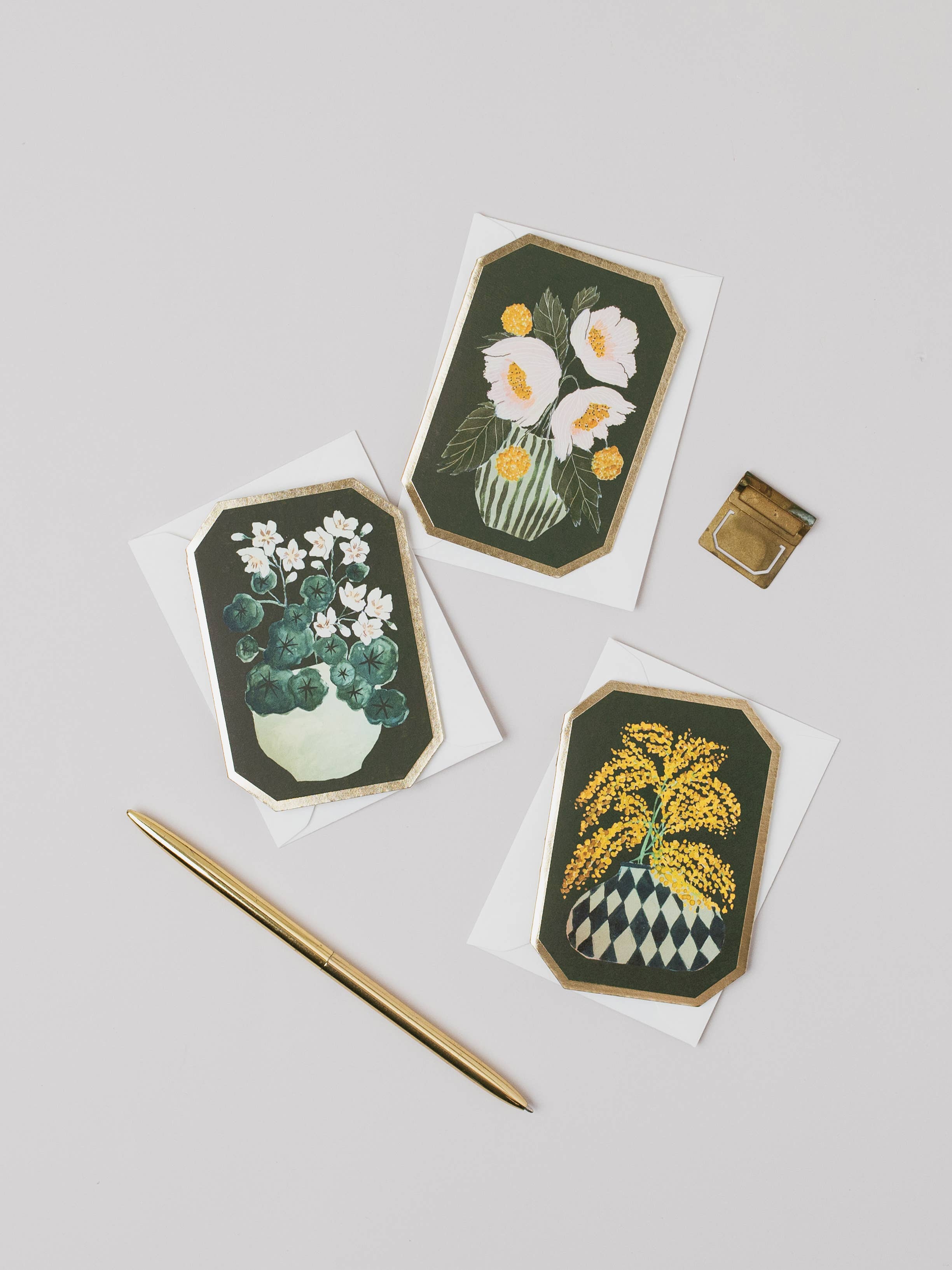 NASTURTIUM BOTANICAL DIE CUT MINI FLORAL CARD