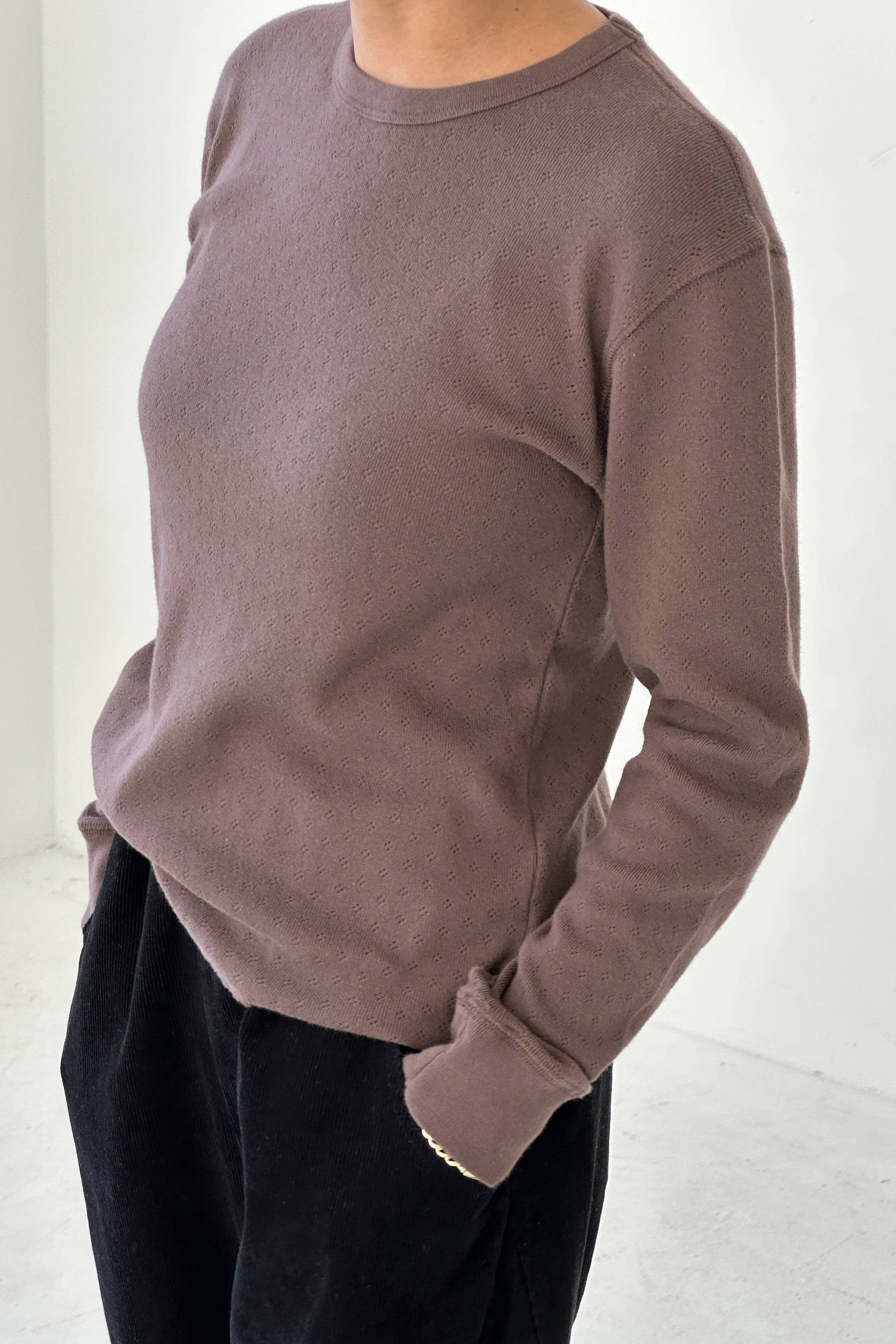 Pointelle Fundamental Tee (2S-2M-1L): RED APPLE