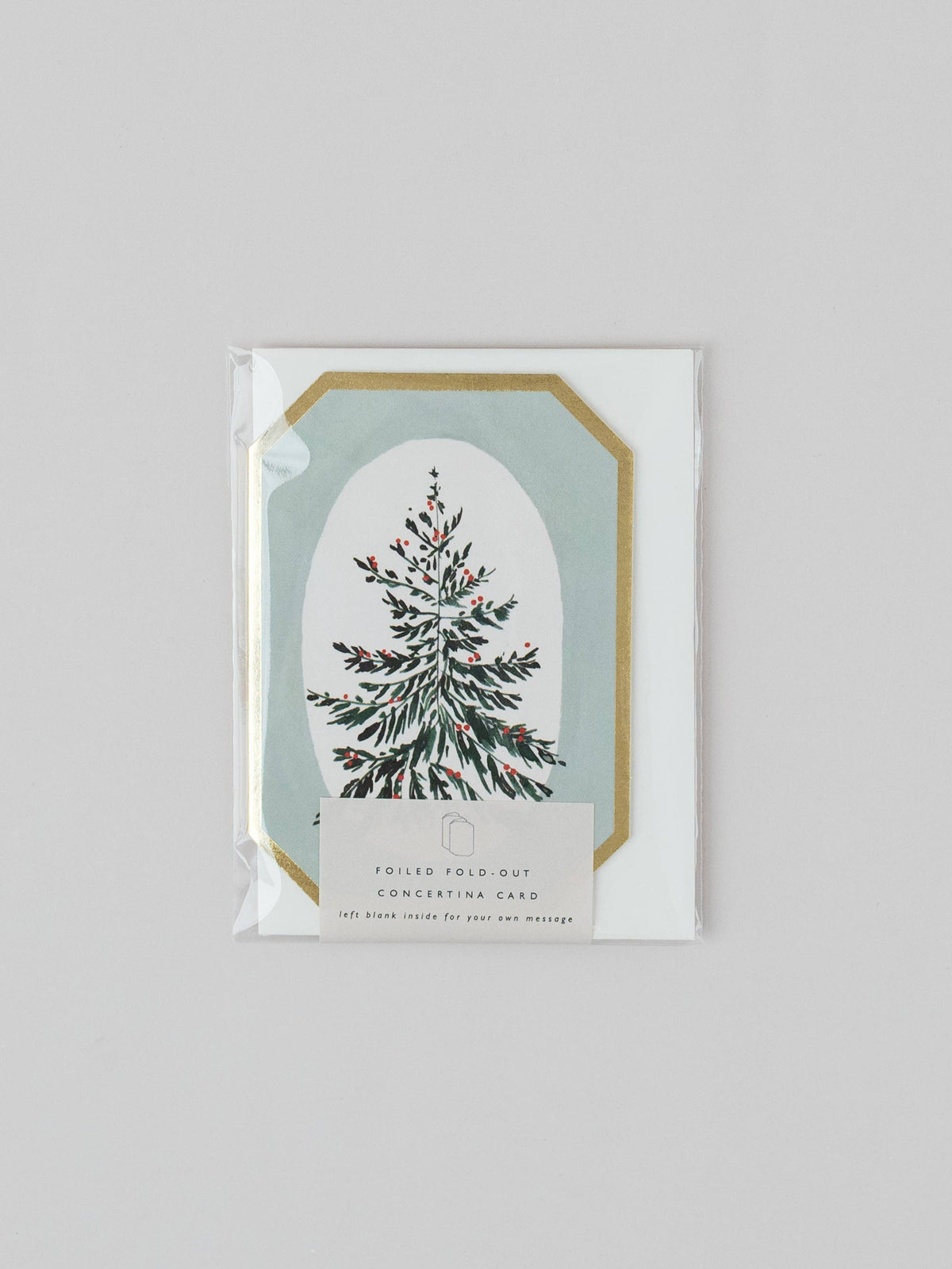 CONCERTINA BOTANICAL CHRISTMAS DIE CUT MINI HOLIDAY CARD