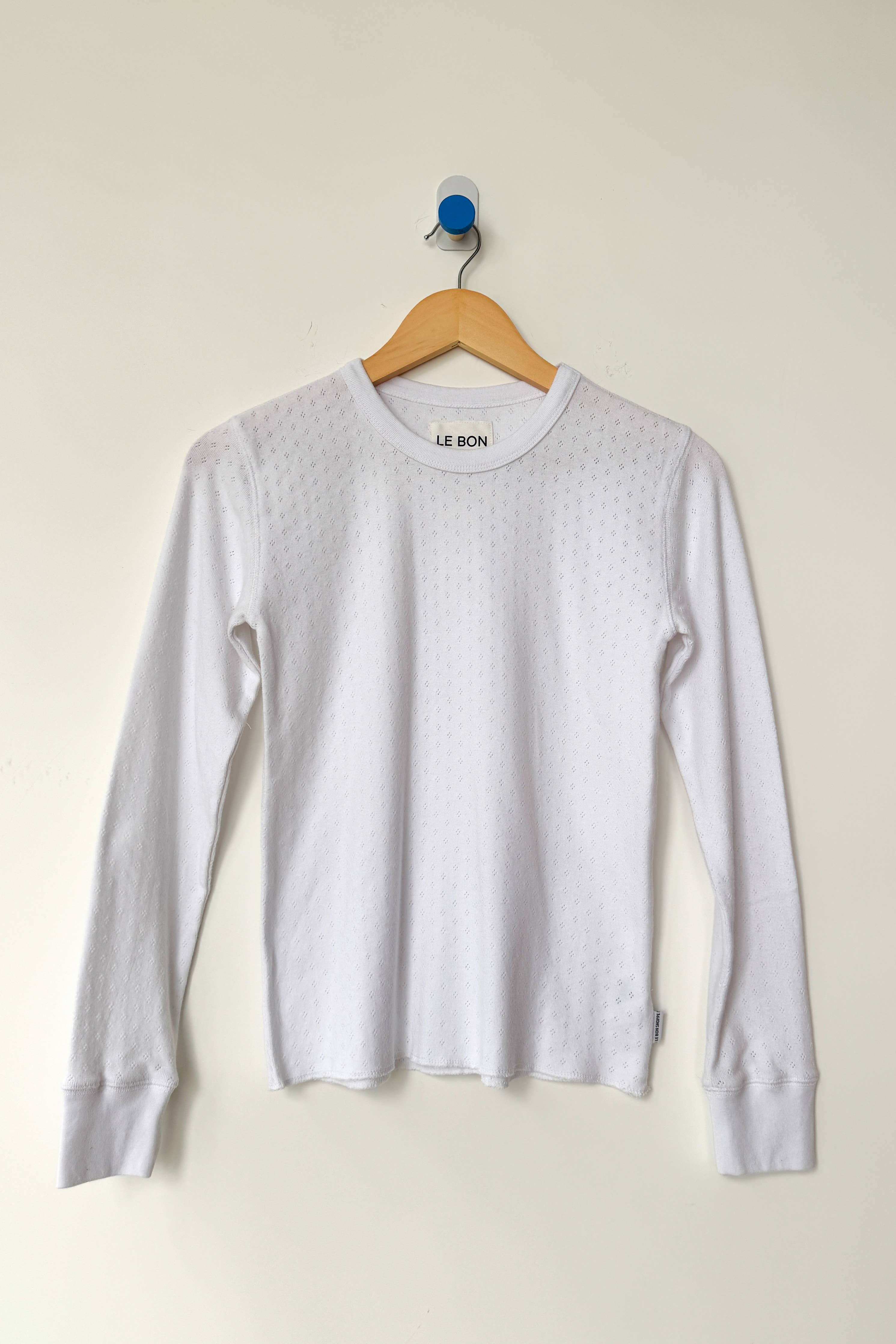 Pointelle Fundamental Tee (2S-2M-1L): Baby Pink