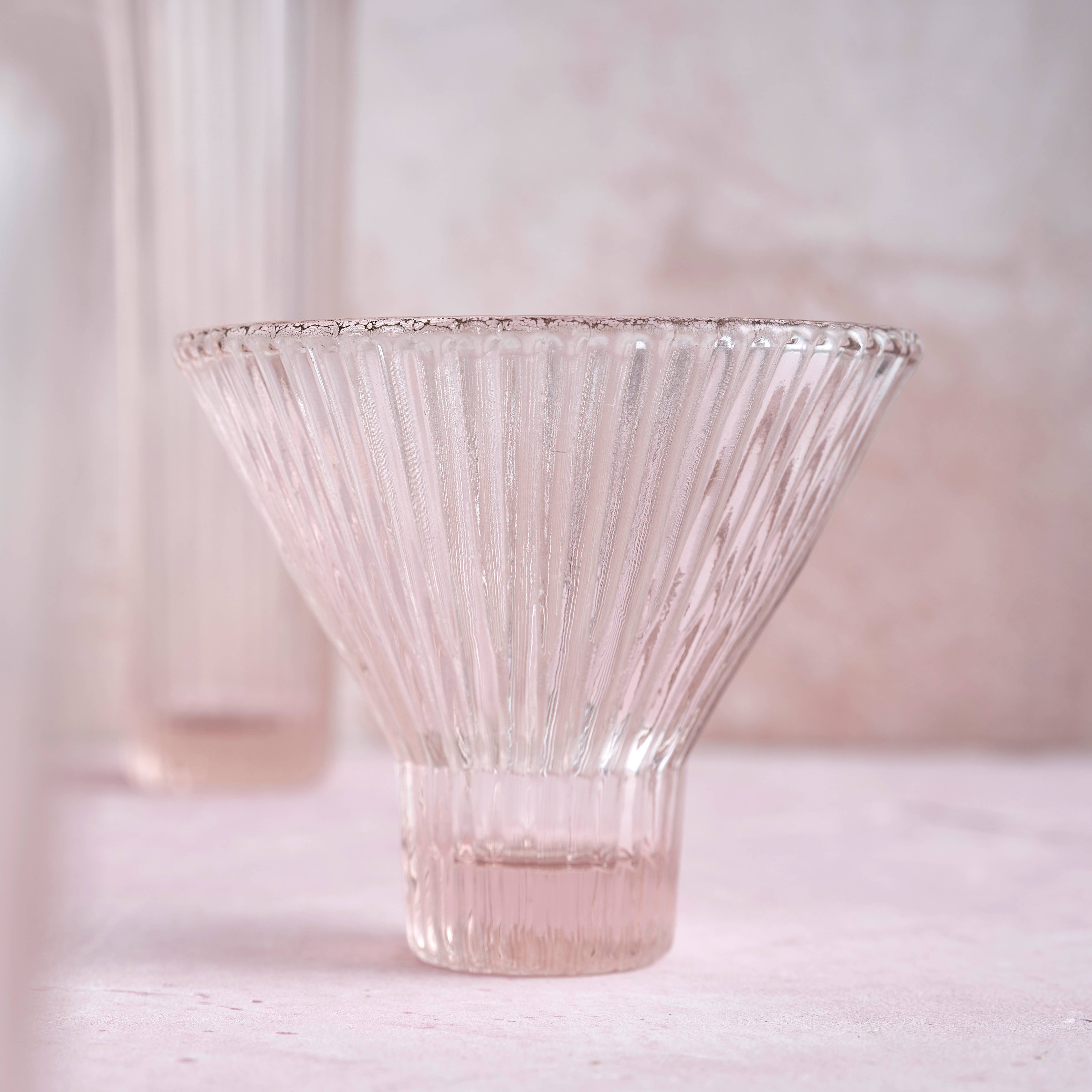 Martini Glasses Pressed Pink - Set of 4