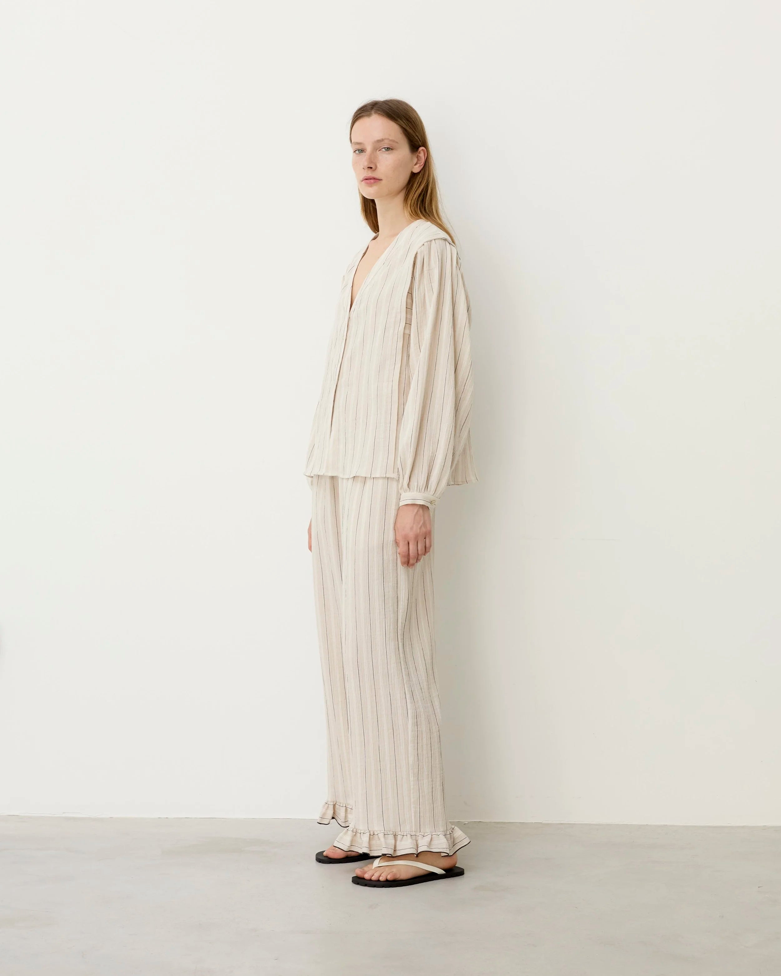 Norte Ecru Stripes Trousers