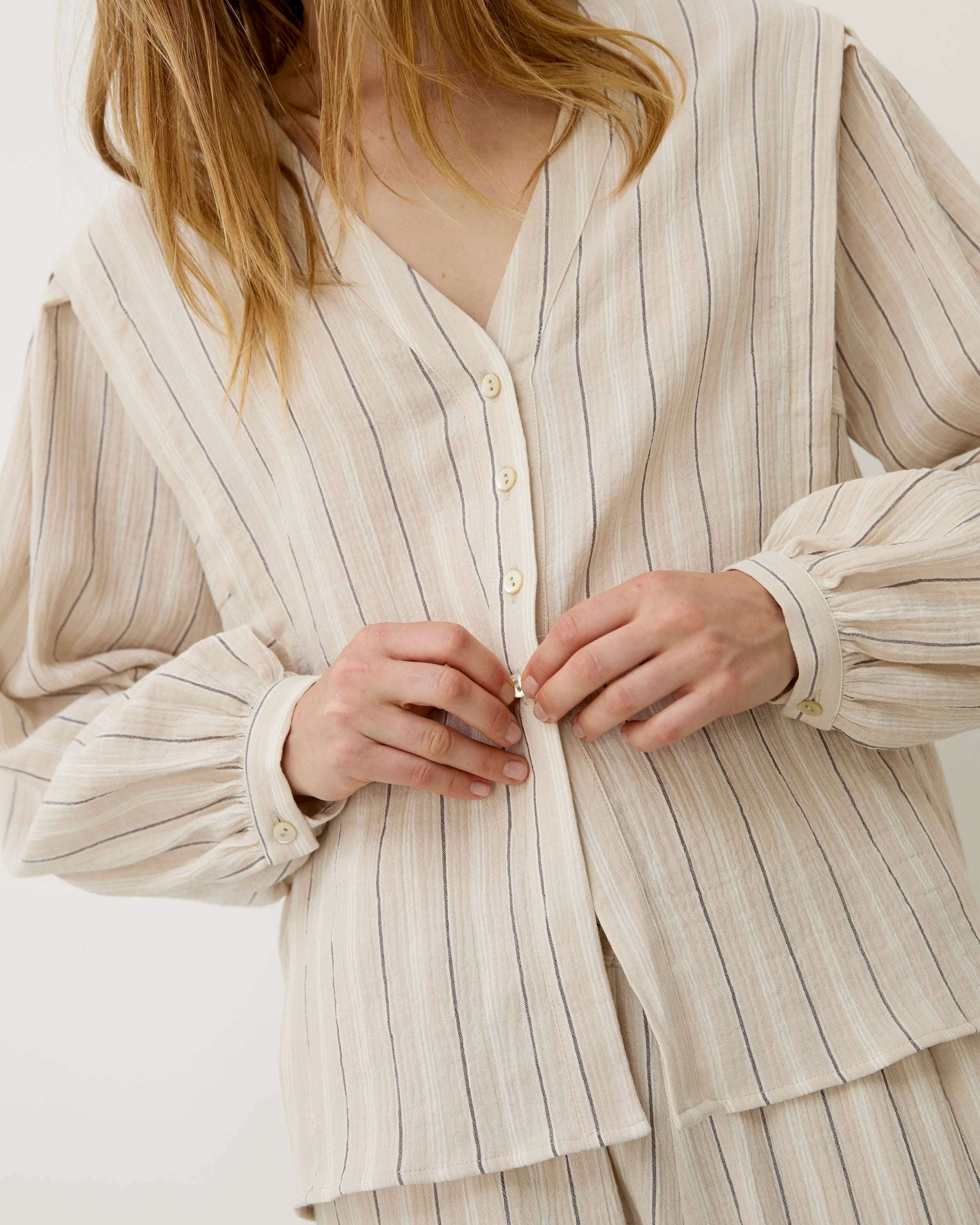 Rodas Ecru Stripes Shirt