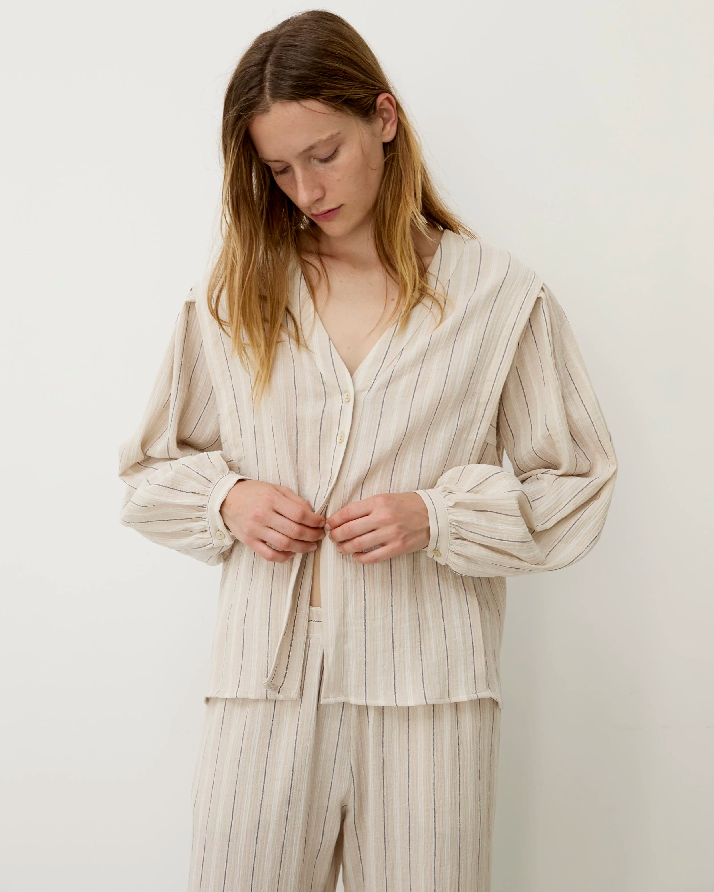 Rodas Ecru Stripes Shirt