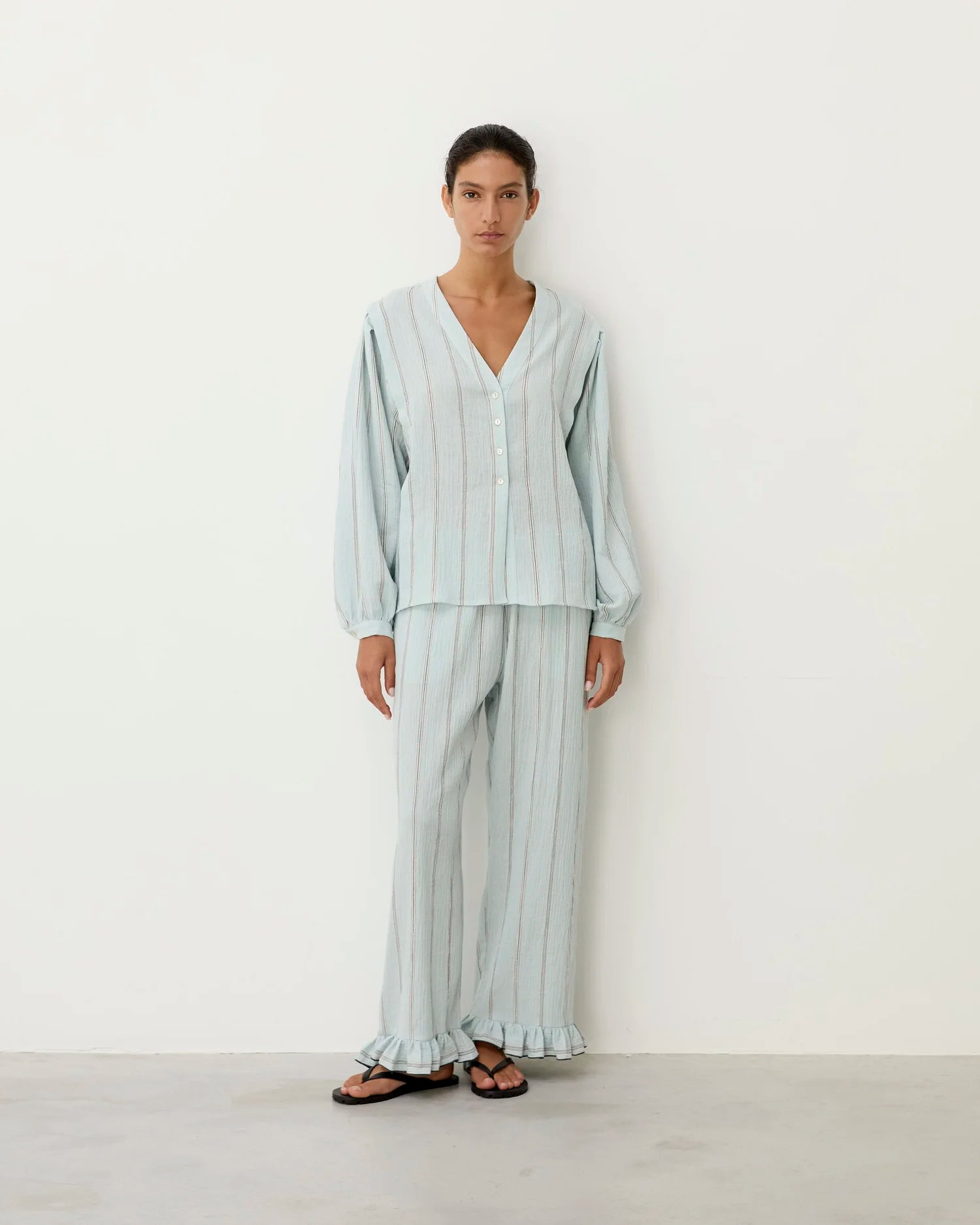 Rodas Light Blue Stripes Shirt