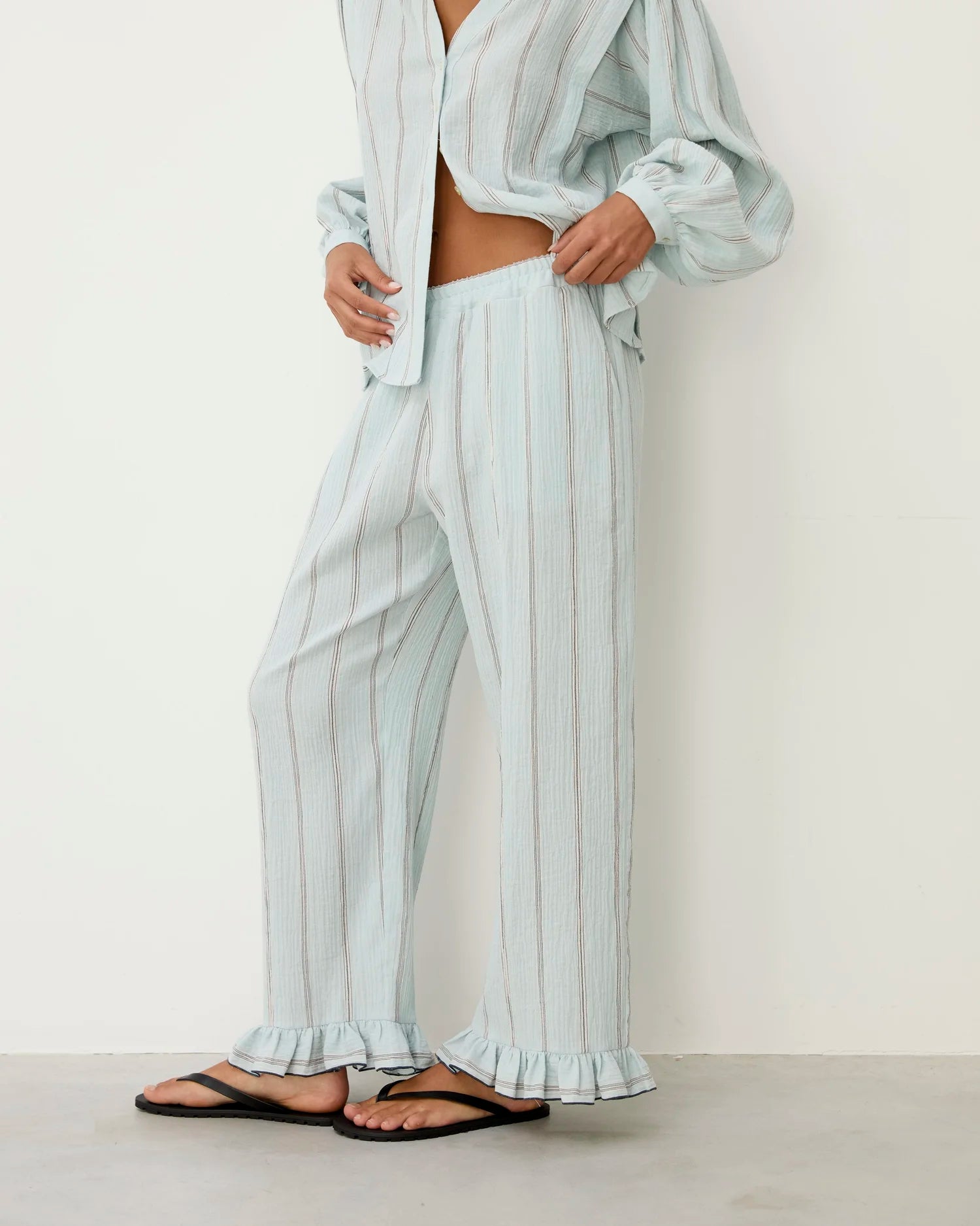 Norte Light Blue Stripes Trousers
