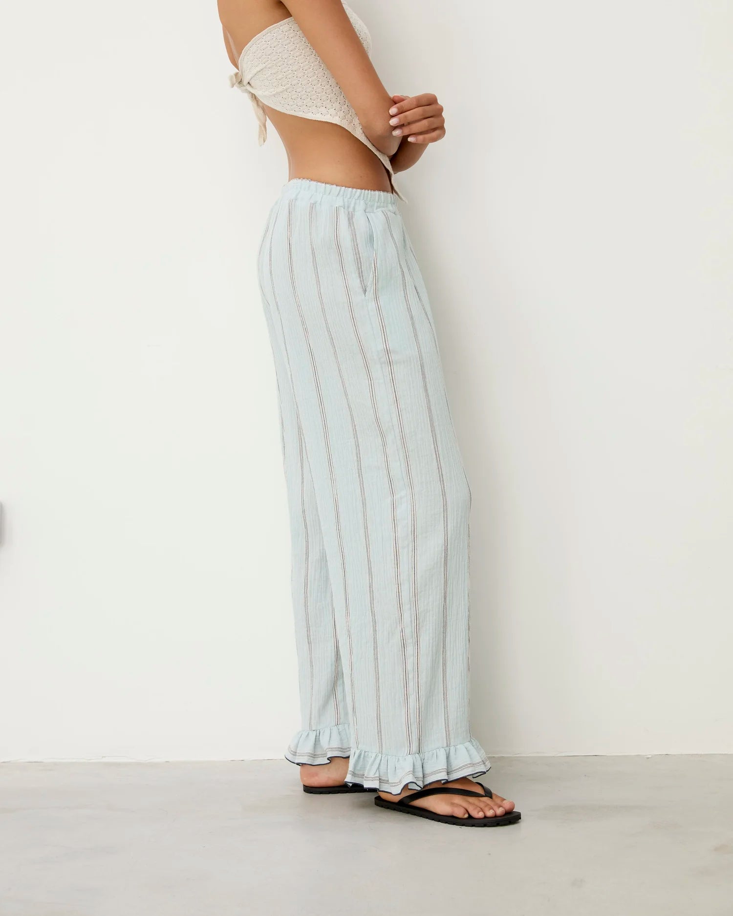 Norte Light Blue Stripes Trousers