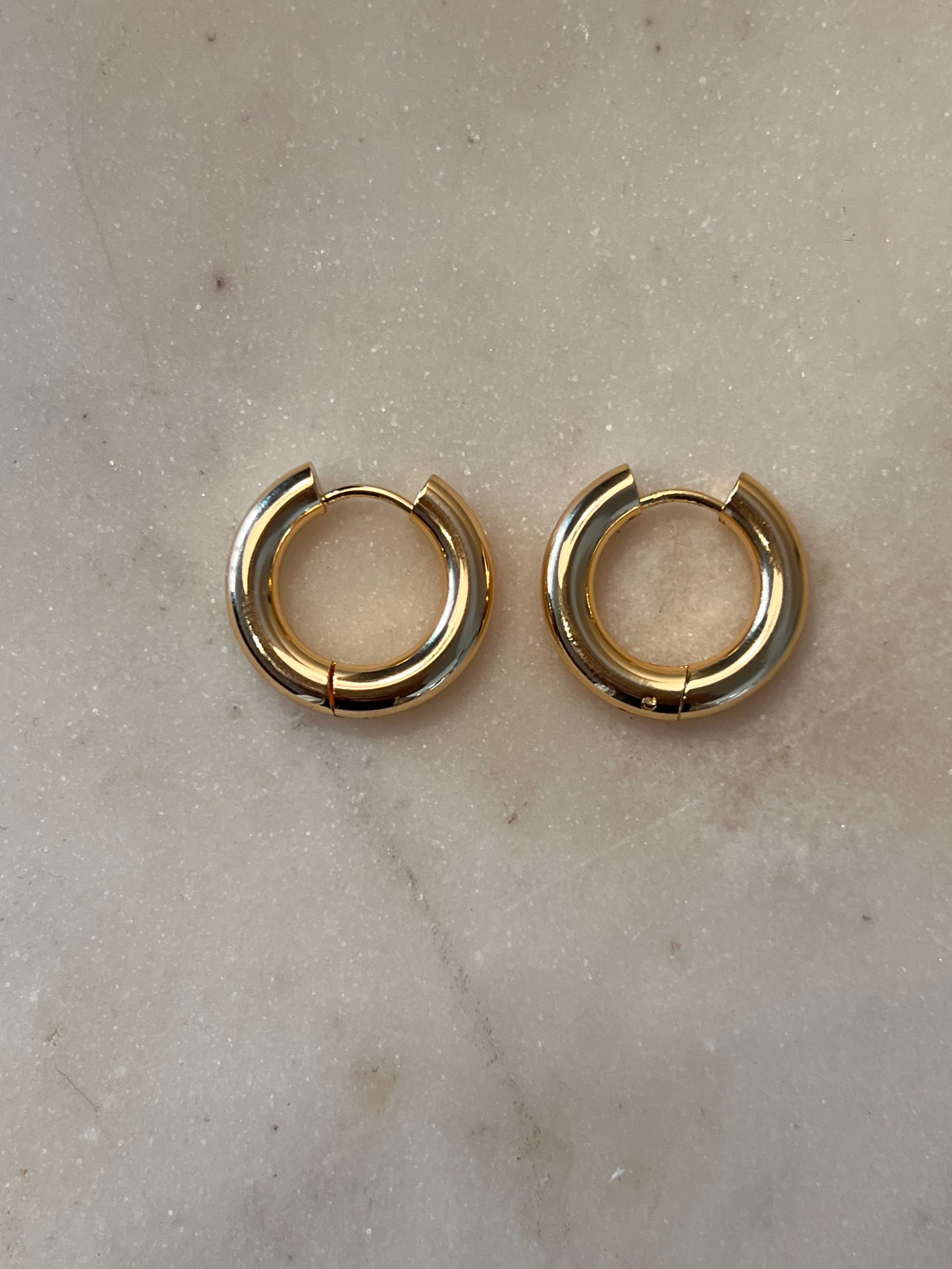 Stainless Steel Gold Hoops