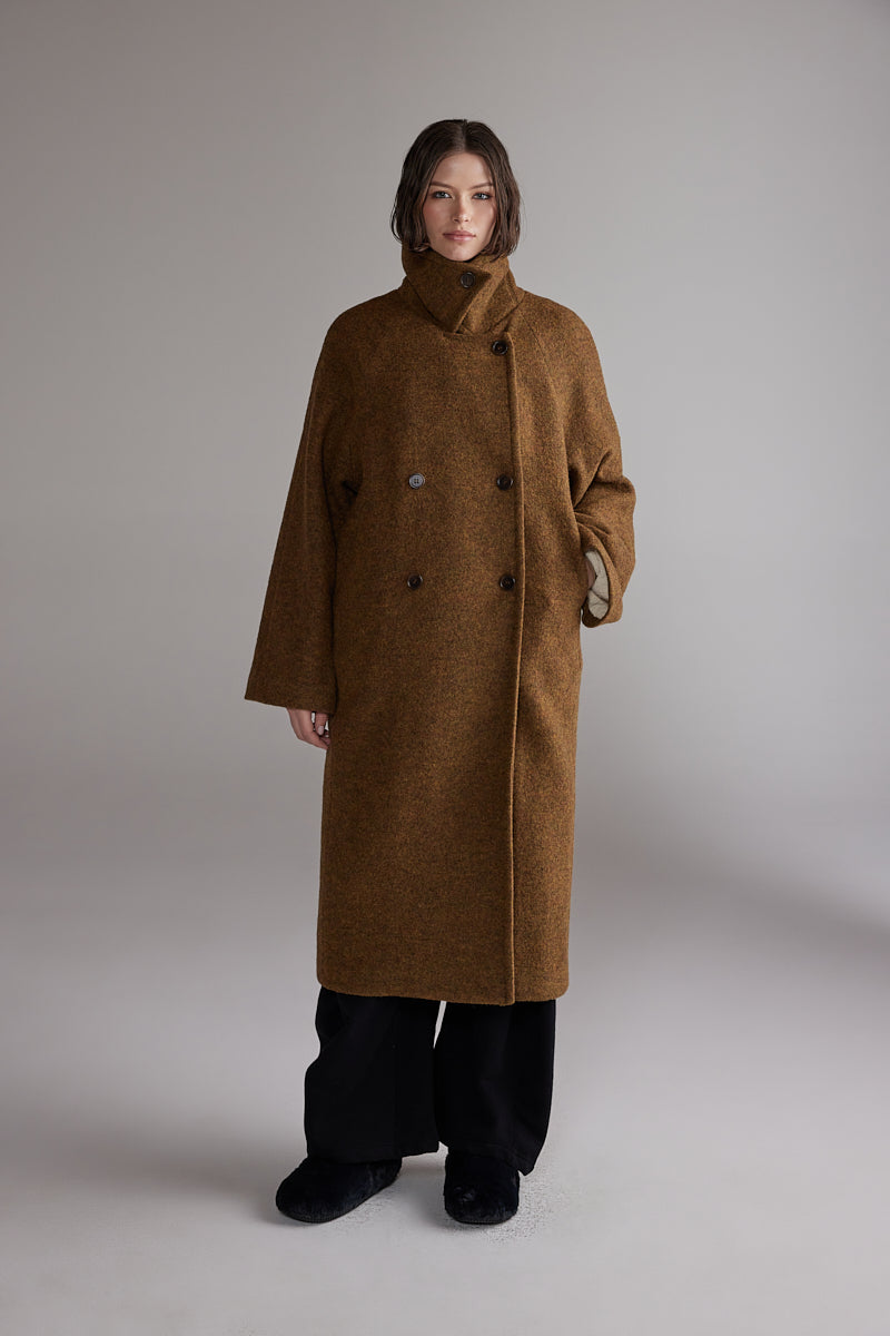 Wool Double-Breasted Coat