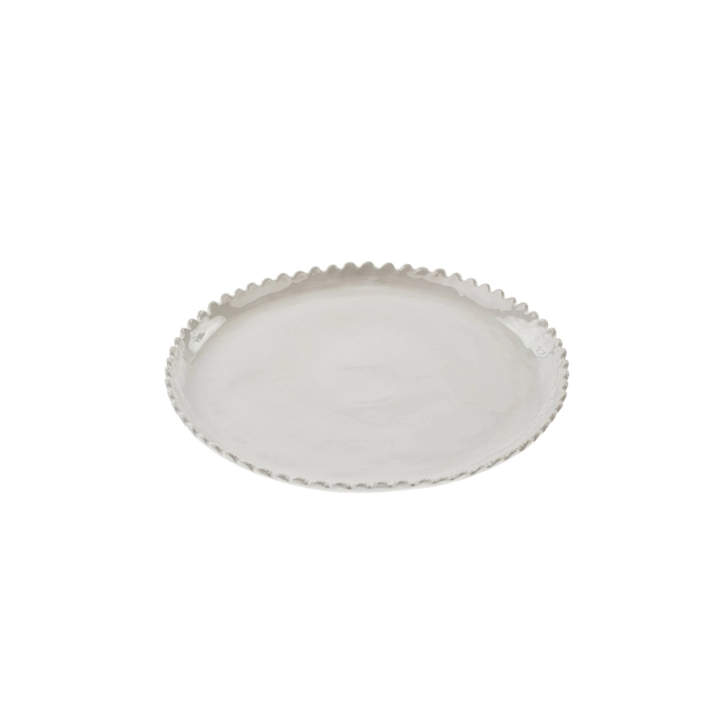 Scalloped Round Serving Dish
