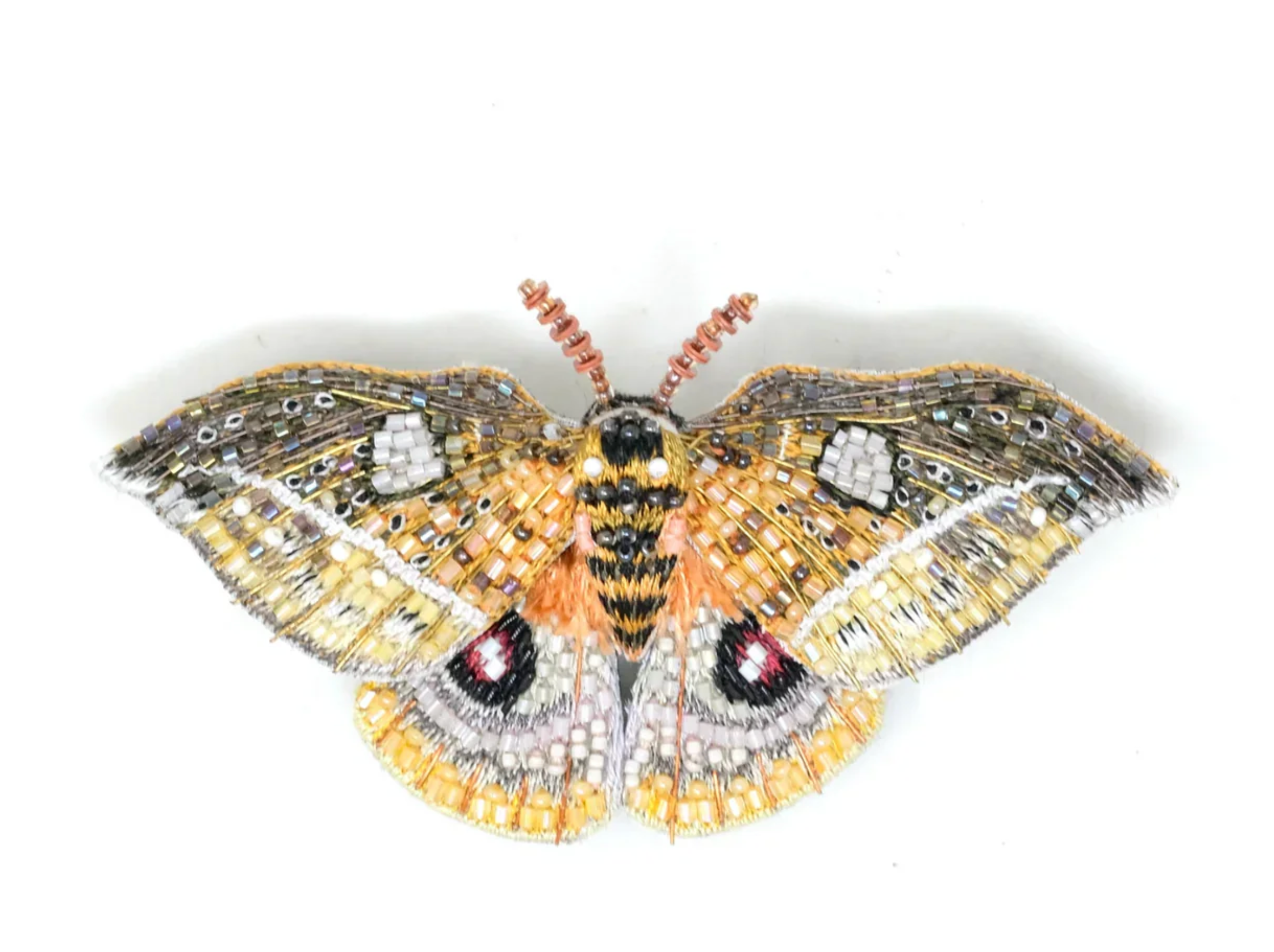 Emperor Automaria Moth Brooch Pin