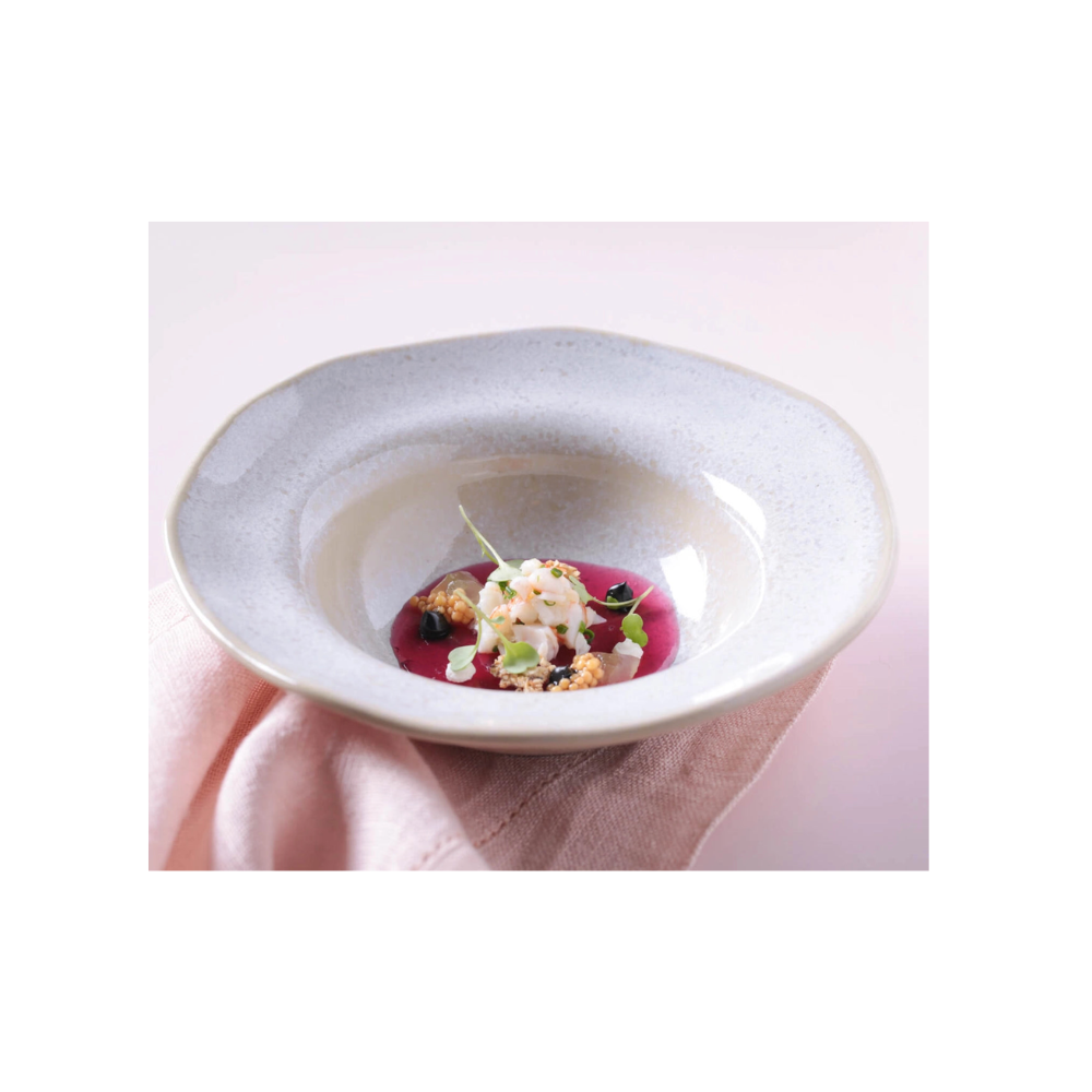 Deep Rim Dessert Plate 7.5”, Latte