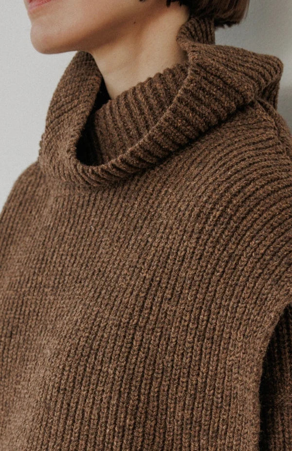 Rib Poncho | Umber