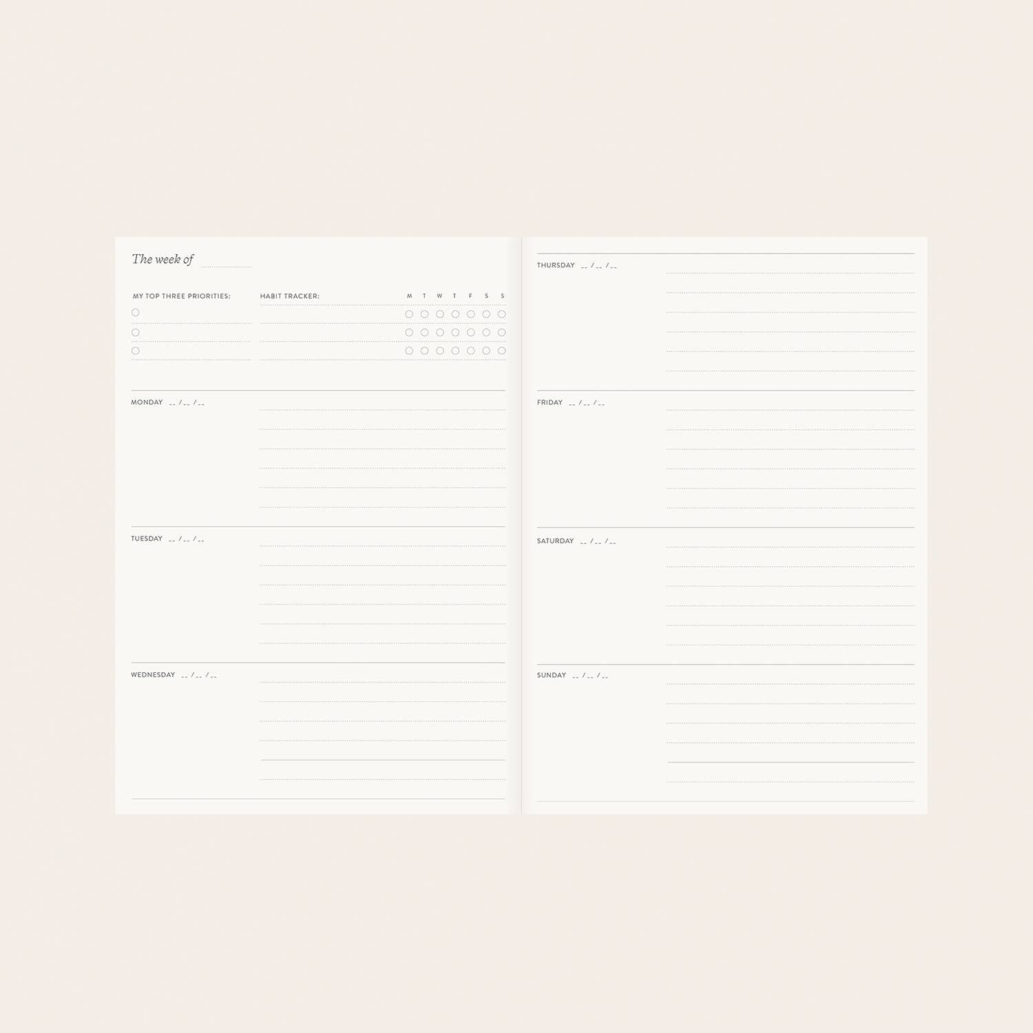 HERBARIUM | LINEN-BOUND UNDATED PLANNER