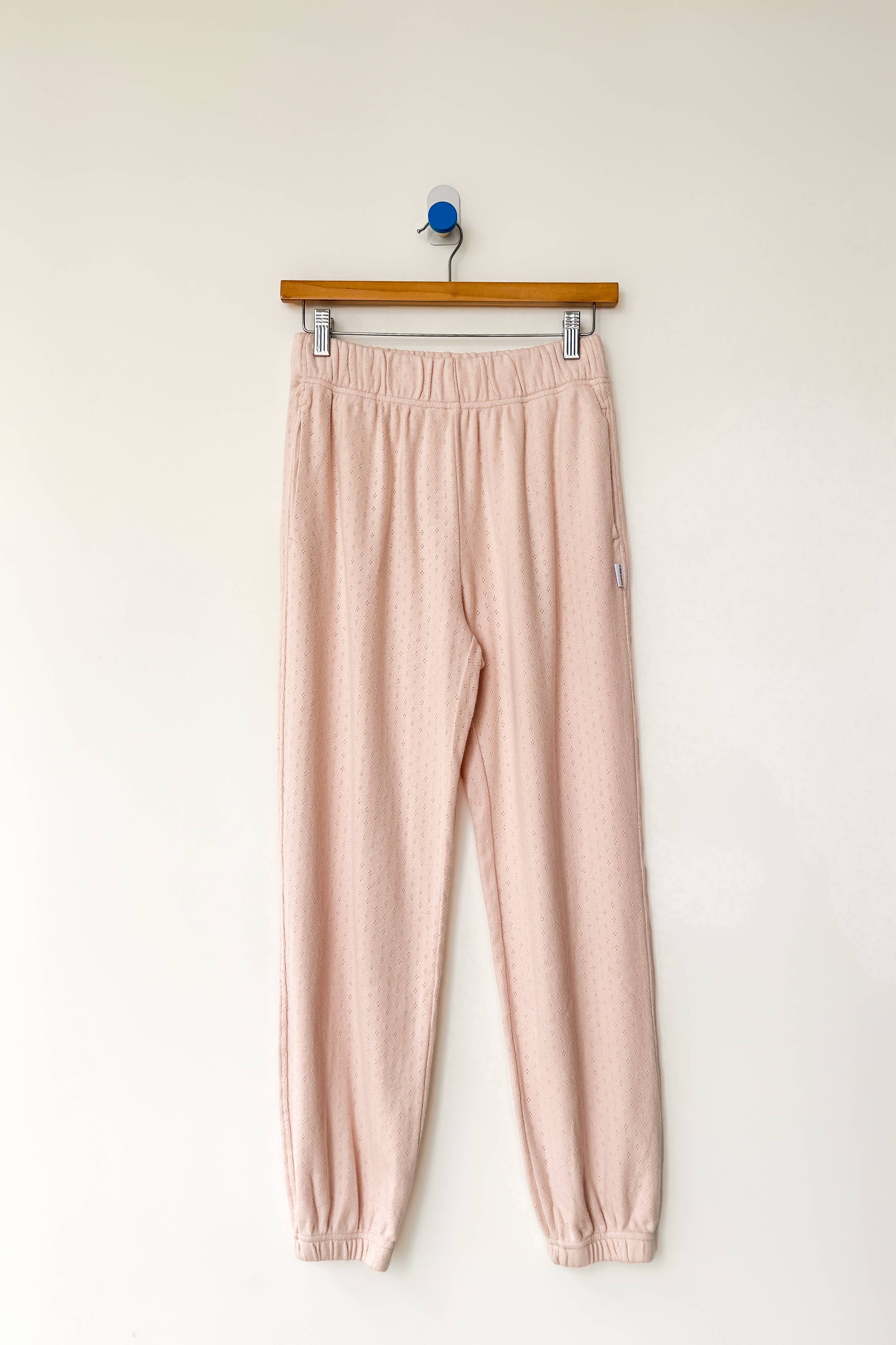 Pointelle Serene Jogger ( 2S-2M-2L): BABY PINK