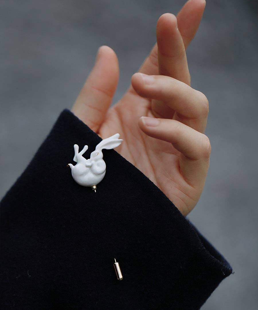 YIHE Ceramic Brooches "Rabbit"