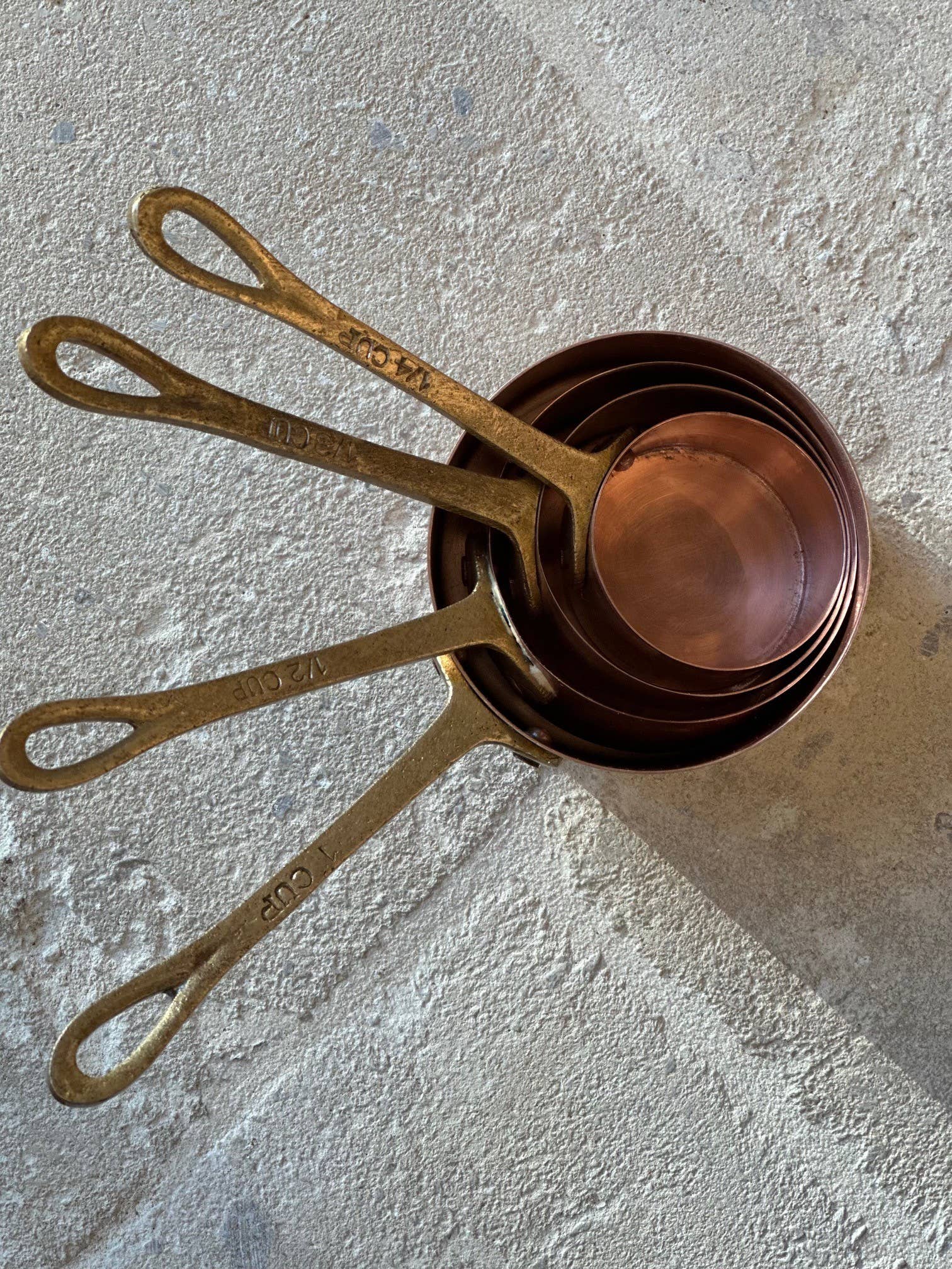 Artisan Copper Measuring Cups Set (of 4)