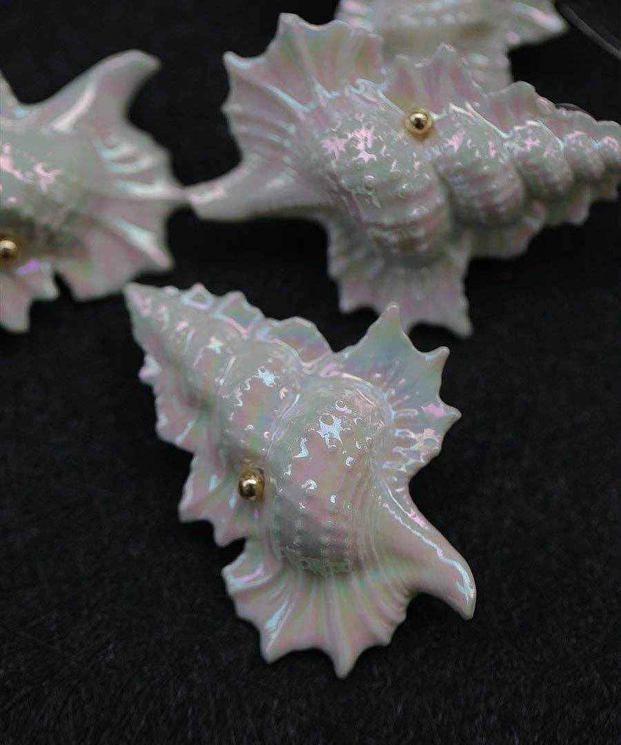 YIHE Ceramic Brooches "Conch"