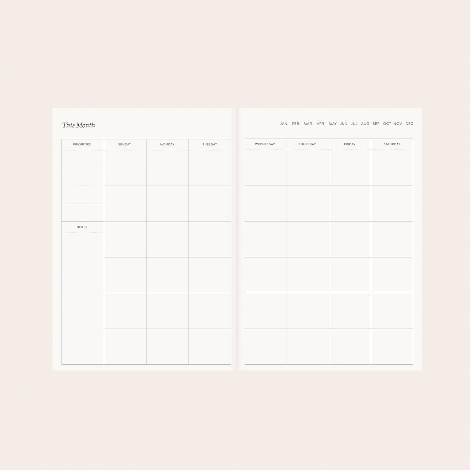 HERBARIUM | LINEN-BOUND UNDATED PLANNER