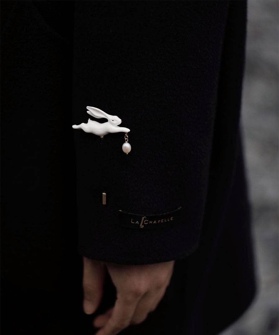 YIHE Ceramic Brooches "Rabbit"