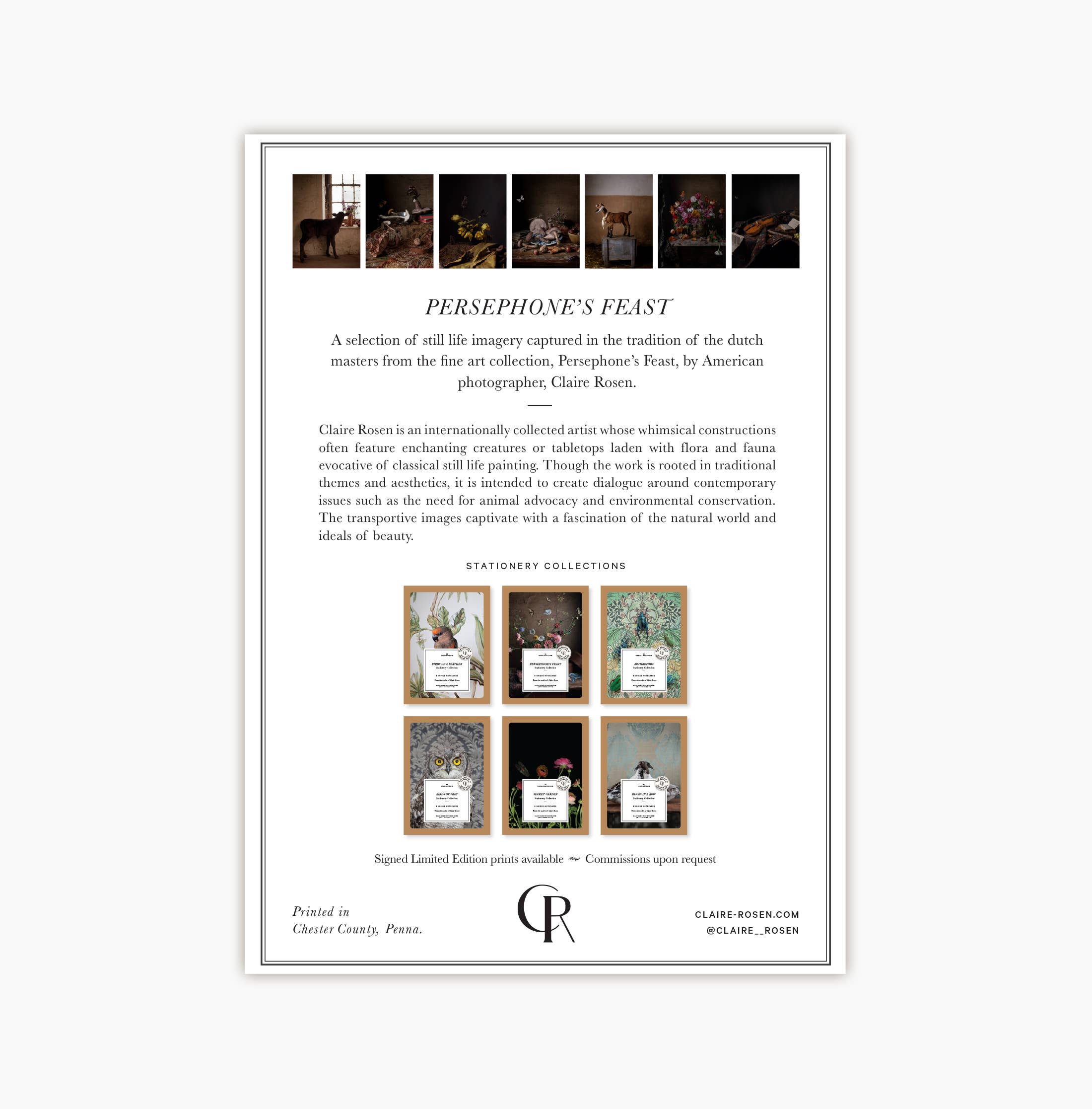 Persephone's Feast Notecard Set of 8