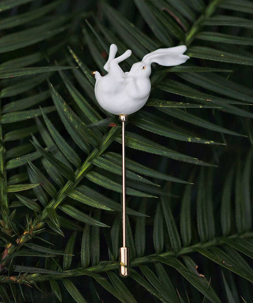 YIHE Ceramic Brooches "Rabbit"