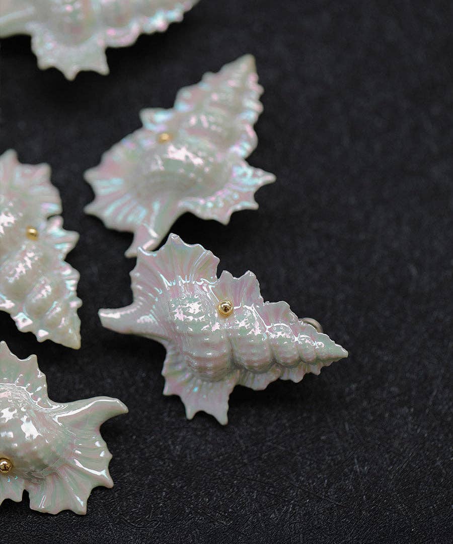 YIHE Ceramic Brooches "Conch"