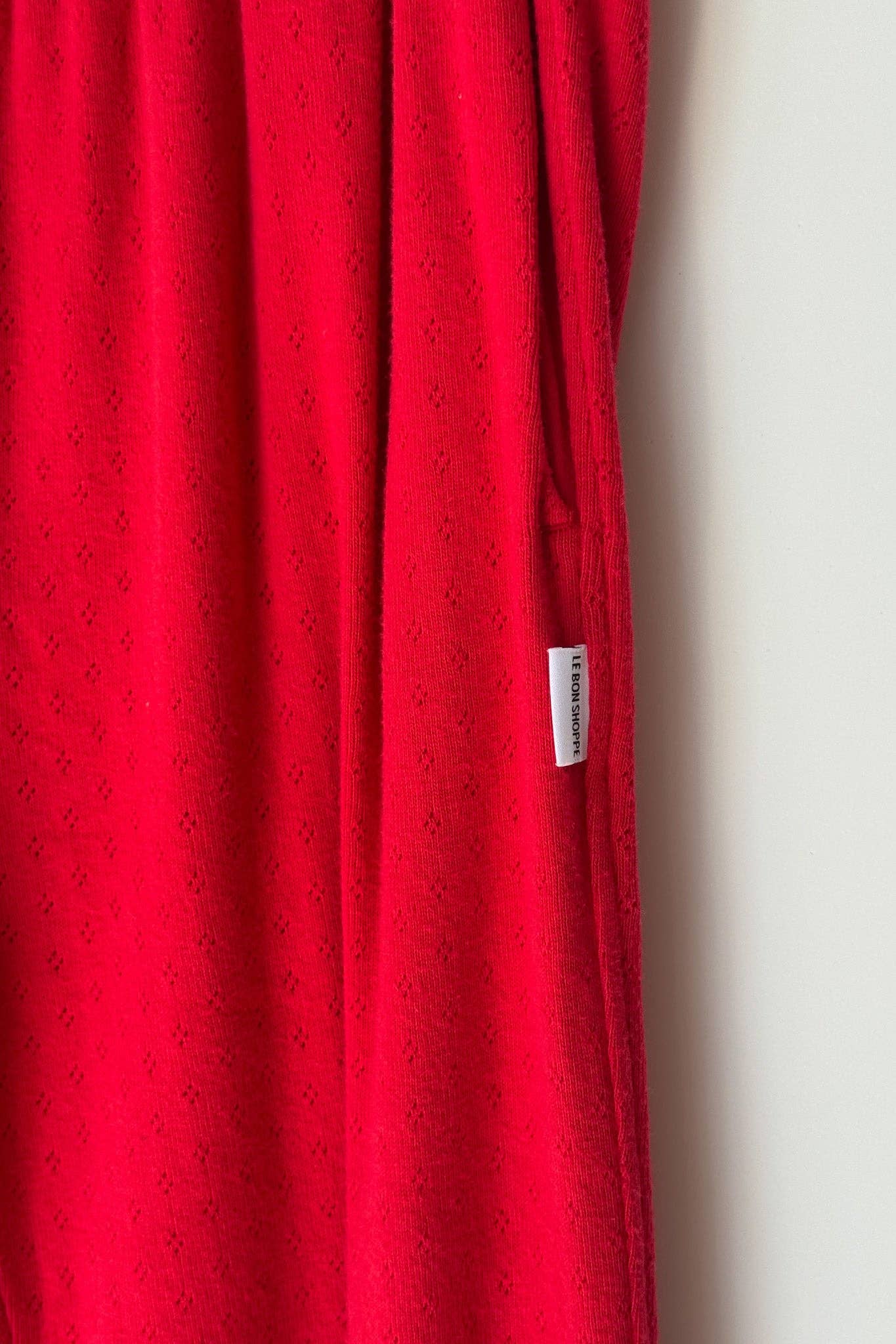 Pointelle Serene Jogger ( 2S-2M-2L): RED APPLE