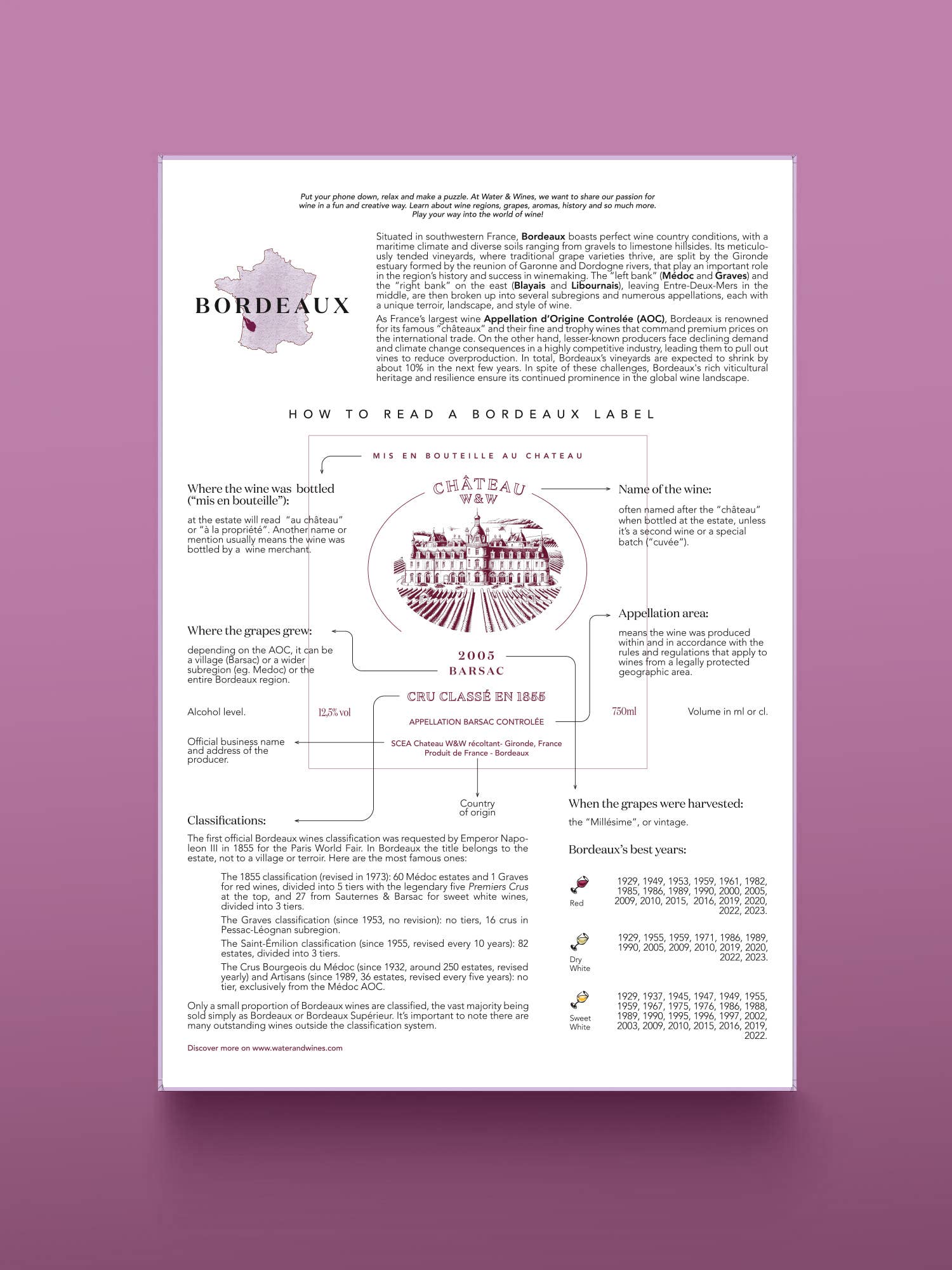 Wine Puzzle - Bordeaux