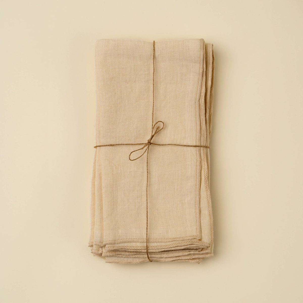 Stonewashed Linen Napkins S/4, Cream