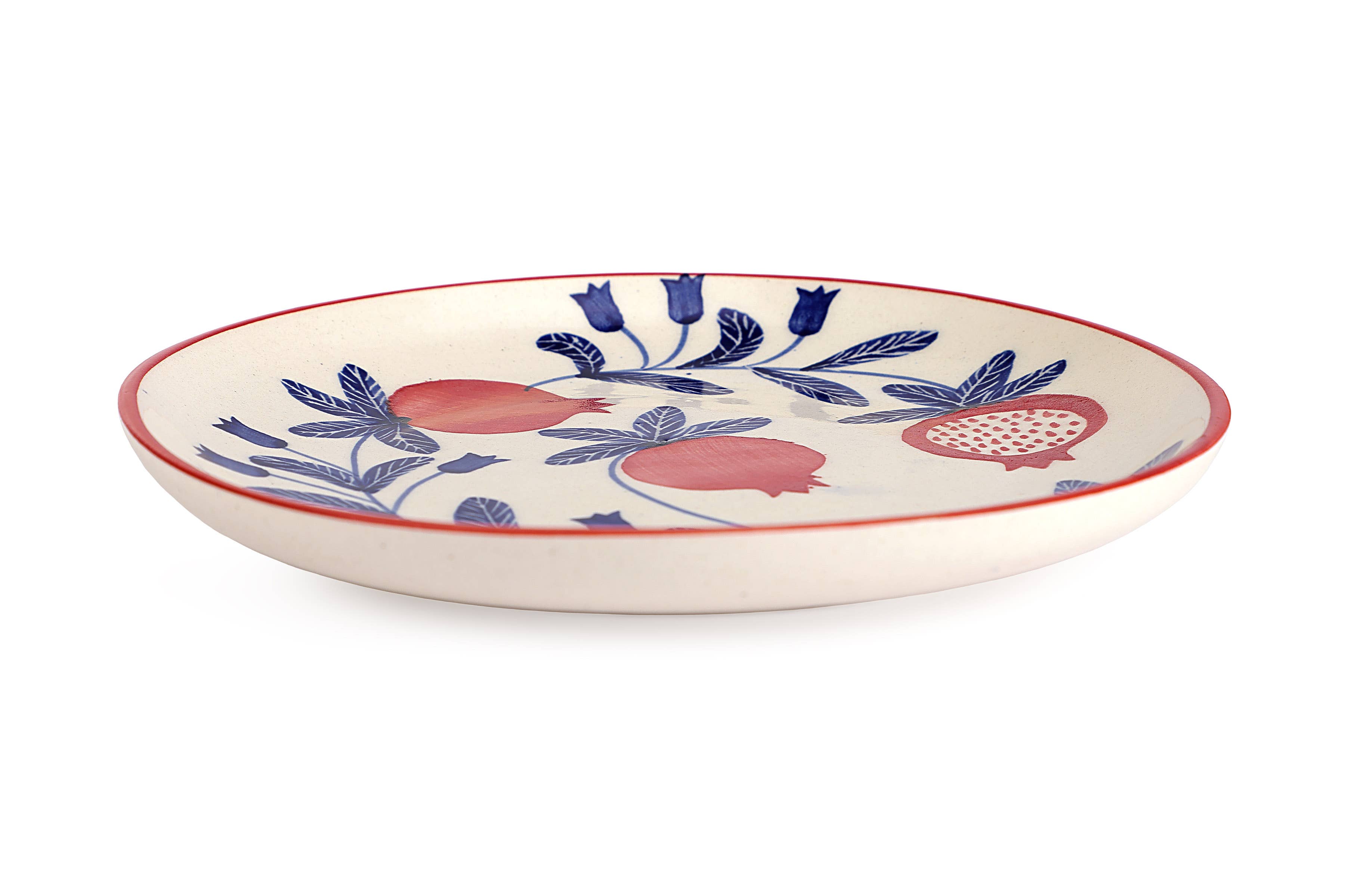 Anaar plate, Red- 7x1 Inches