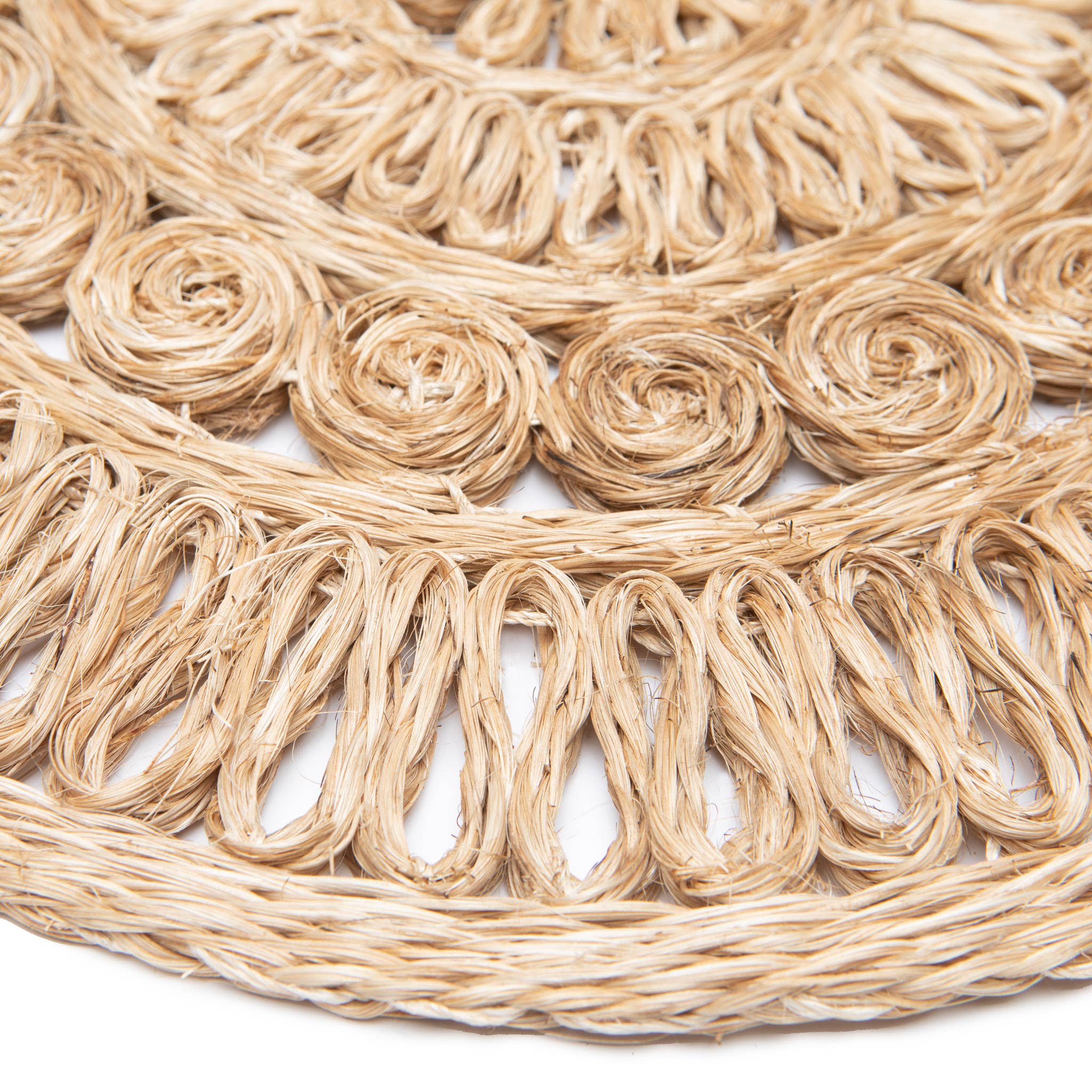 Circolo Abaca Natural 15" Round - Set of 4