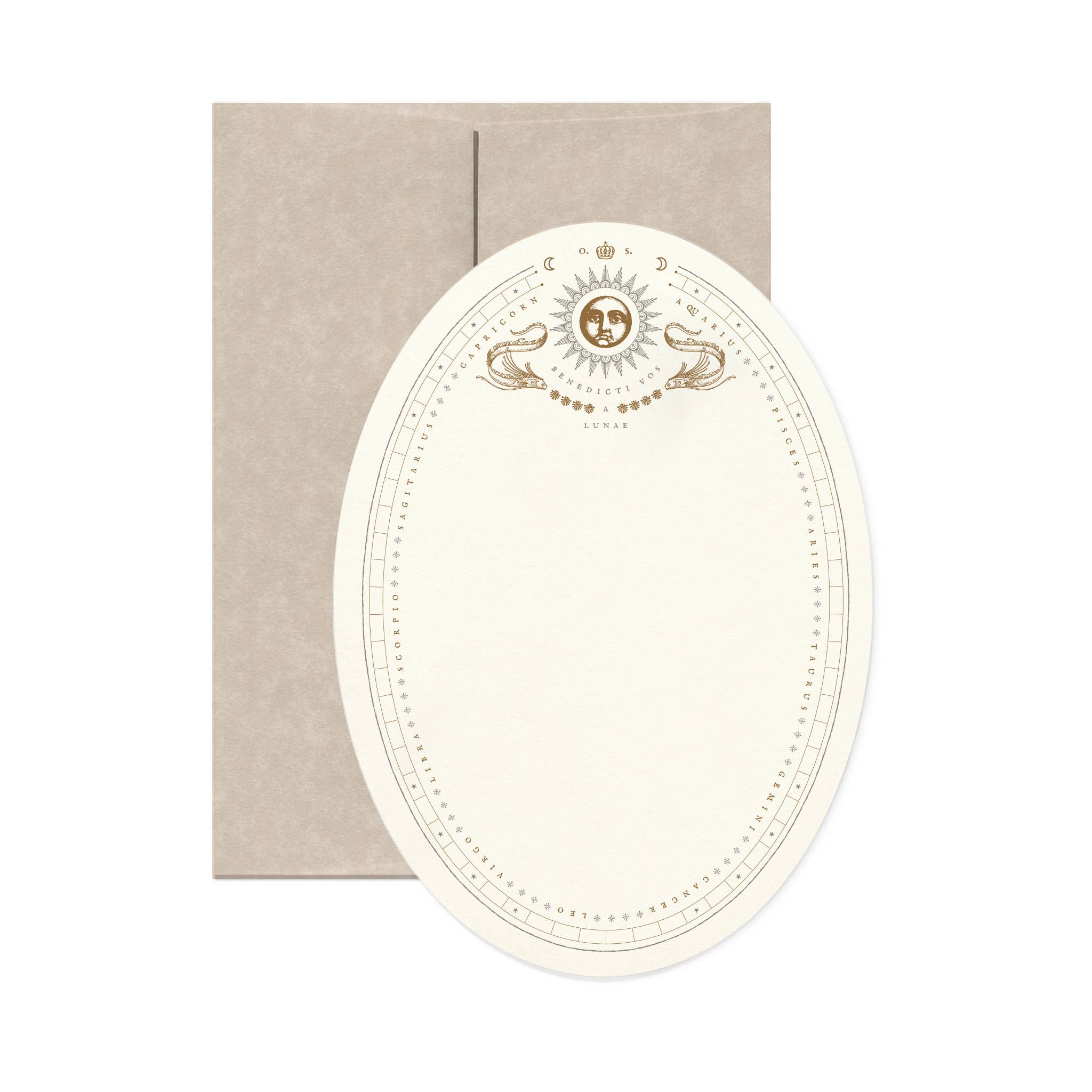 Benedicti Vos a Lunae Oval Card