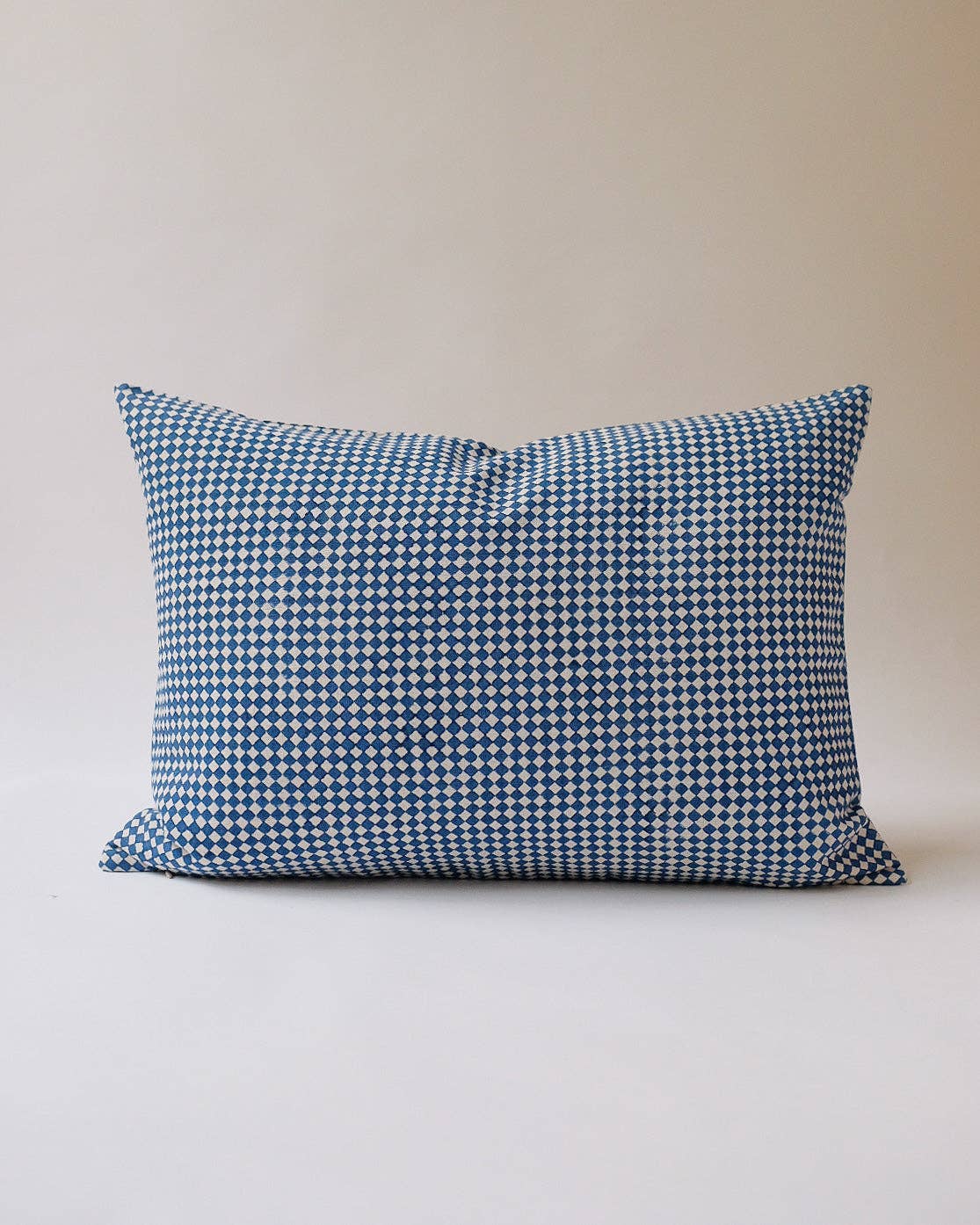Rekha - Hand Block-printed Linen PILLOW (Indigo) 22x22