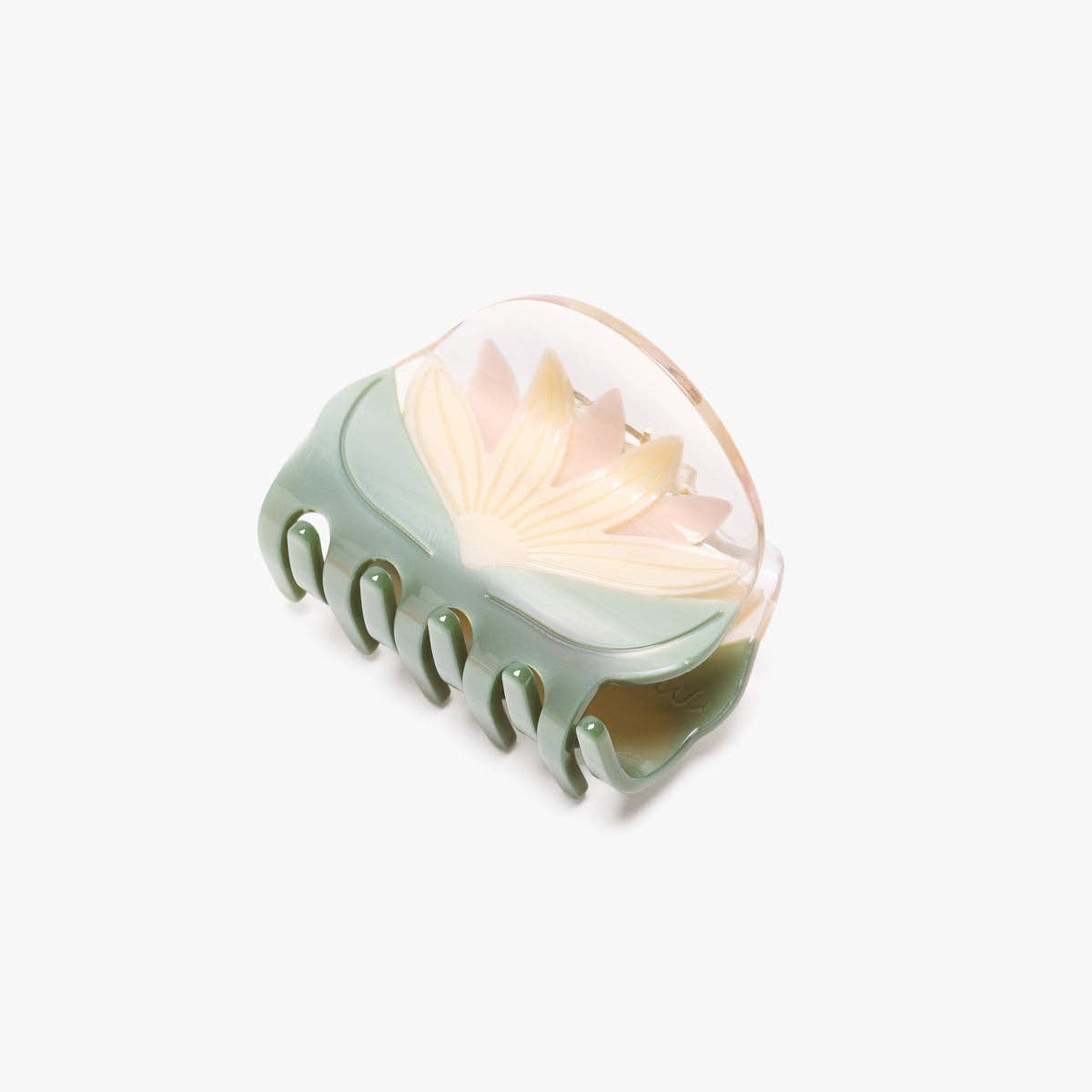 Water Lily White Lotus Flower Hair Claw Clip Accessory