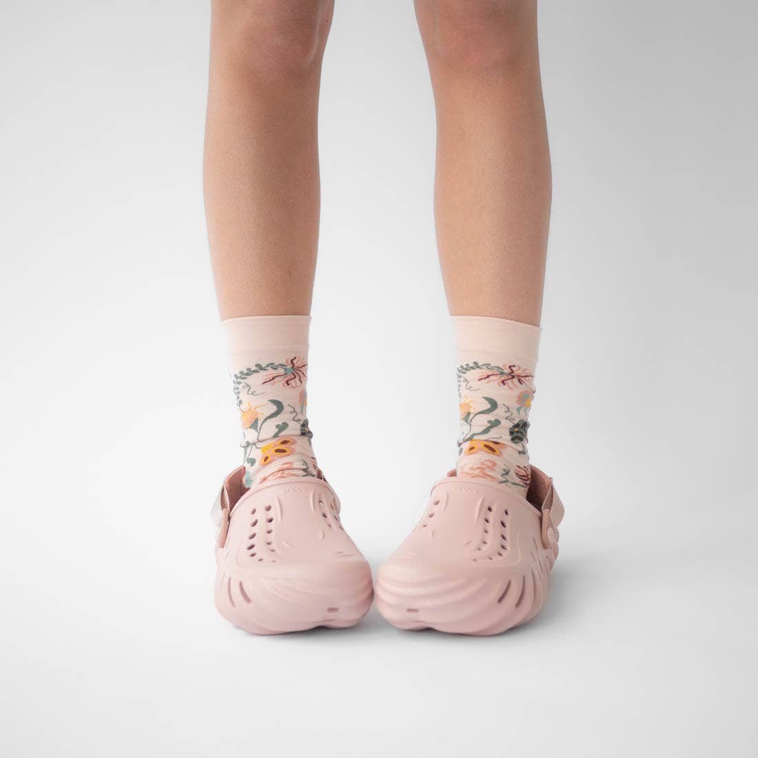 Indian Pink Button Sock