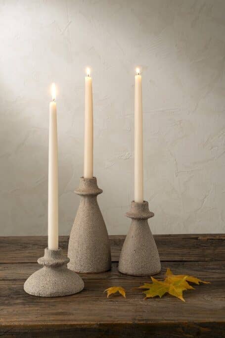 Arta Terracotta Candle Holder, Sand